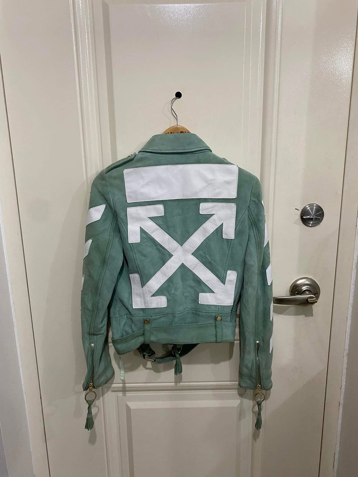 Off-White Off White Biker Leather Jacket Size M / US 6-8 / IT 42-44 - 2 Thumbnail