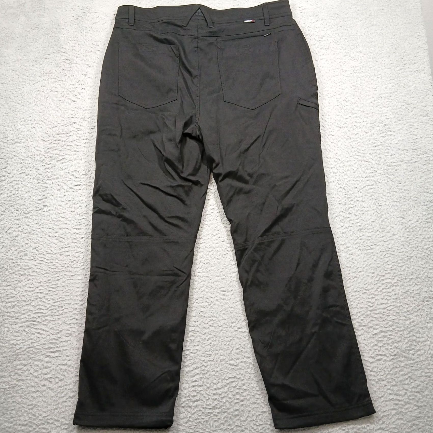 Vintage Gerry Pants Men's 36x30 Black Nylon Spandex Polyester Cargo Hiking Outdoor Regular 30 Inseam With Pockets Zipper Button Adjustable Waist Wool? Size US 36 / EU 52 - 3 Thumbnail