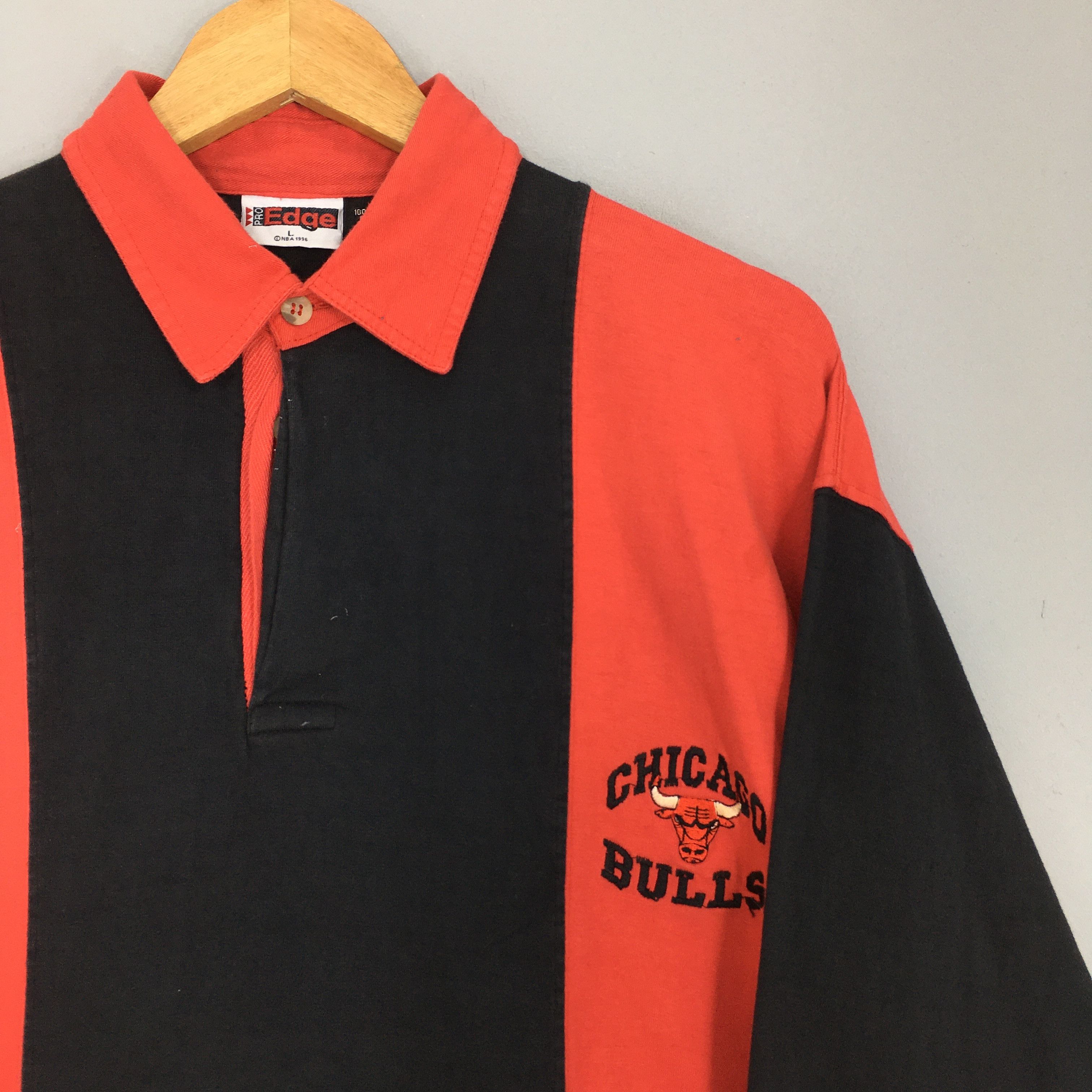 NBA Vintage Chicago Bulls NBA Polo Rugby Shirt Large Size US L / EU 52-54 / 3 - 2 Thumbnail