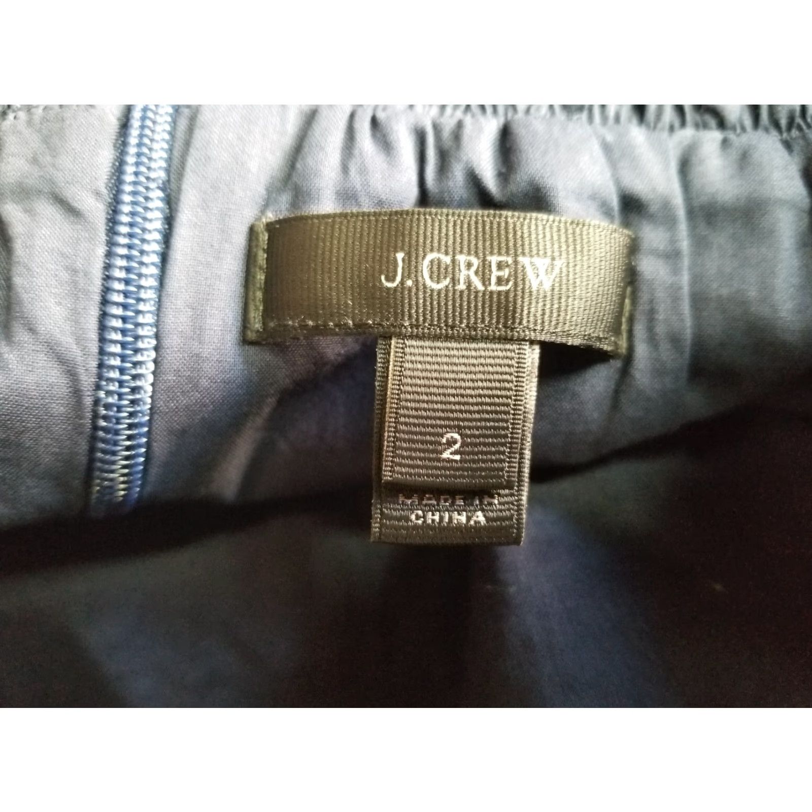 J.Crew J.CREW Womens Tub e Top Navy Blue Paper Rear Zipper Cotton Size 2 Size XS / US 0-2 / IT 36-38 - 6 Thumbnail