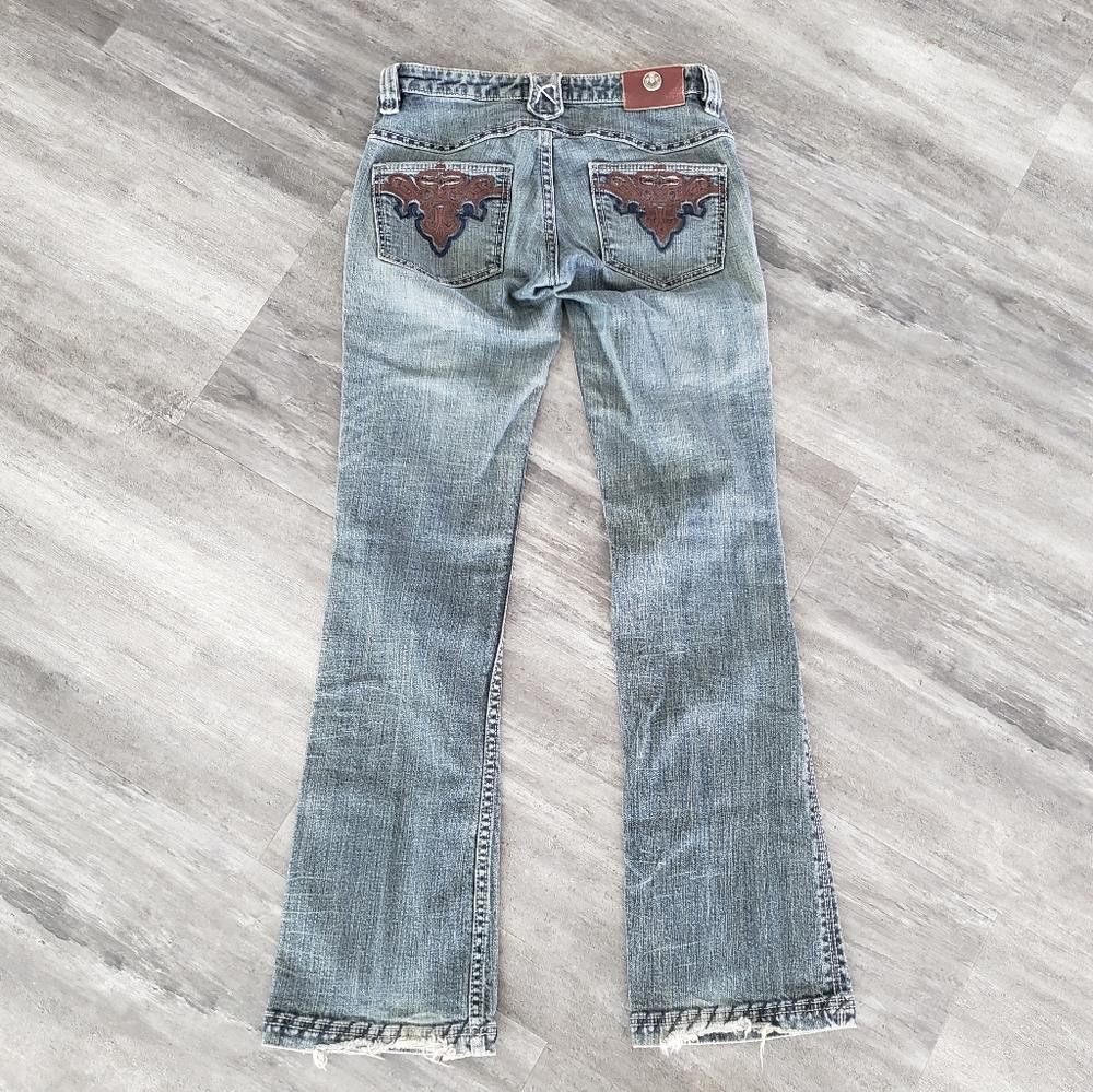 Designer Denim Chocolate Detailed AJ Bootcut Jean Size 30" / US 8 / IT 44 - 2 Thumbnail