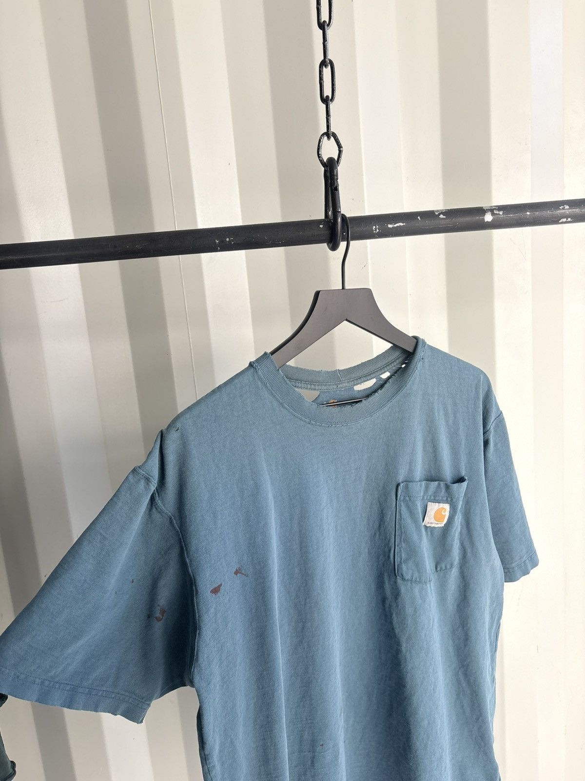 Vintage Thrashed Carhartt Pocket Faded Distressed Shirt GRUNGE Size US XL / EU 56 / 4 - 6 Thumbnail