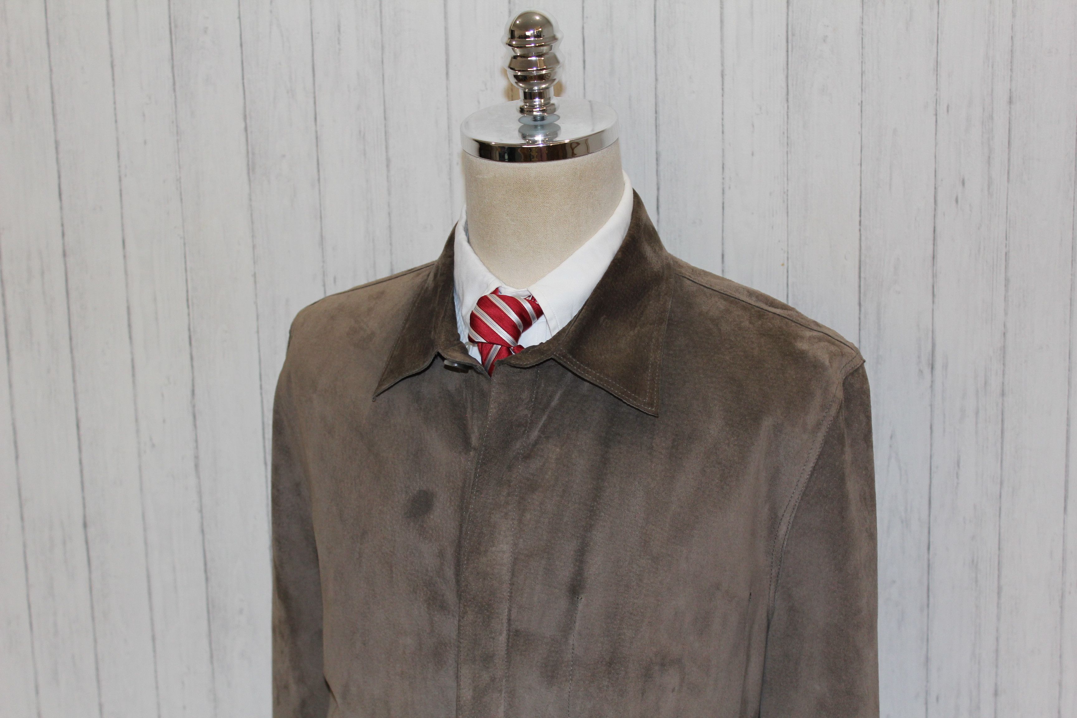 Hugo Boss Men's HUGO BOSS Brown Leather Jacket Coat Size L Size US L / EU 52-54 / 3 - 5 Thumbnail