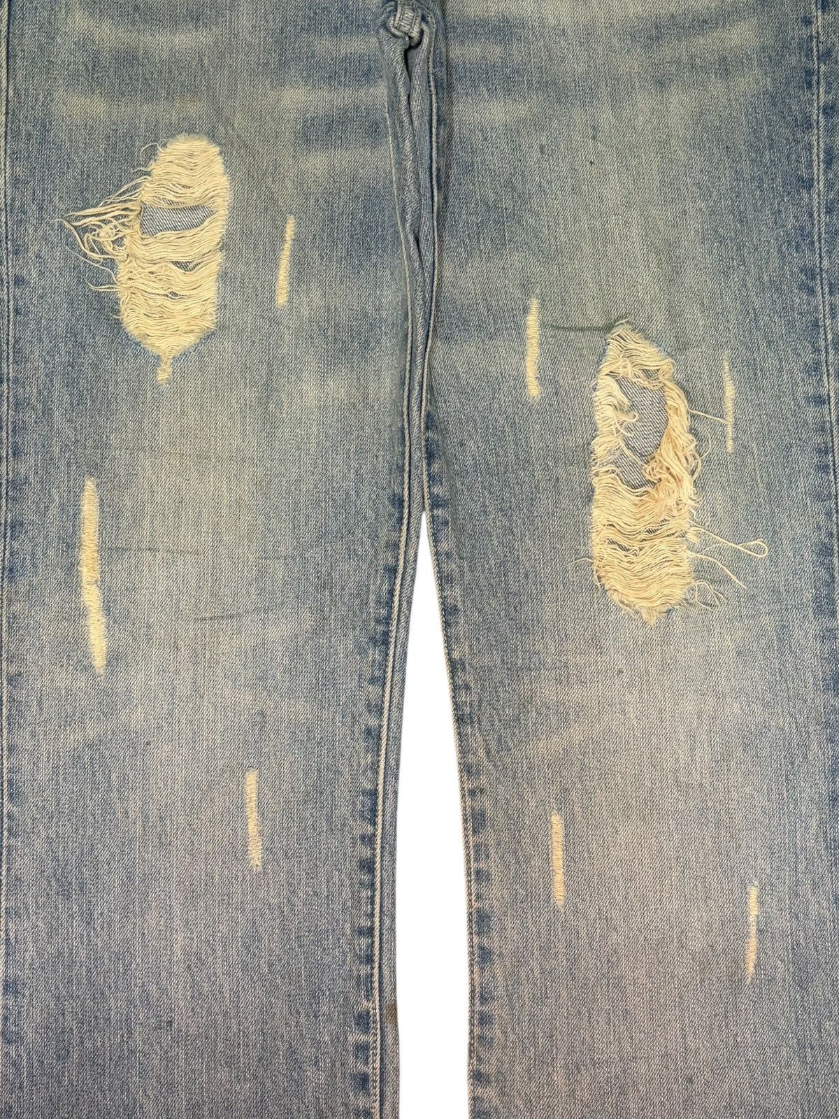 Edwin Vintage Japanese Brand Rusty Wash Distress Loose Jeans Size 32" / US 10 / IT 46 - 3 Thumbnail