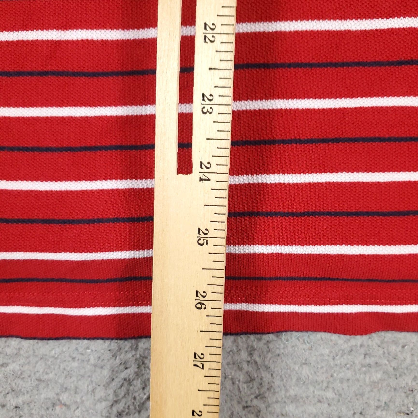 Nautica VINTAGE Nautica Polo Shirt Mens Large Red Striped Short Sleeve Casual Adult Polo Red Striped Nautica Mens L Red Size US L / EU 52-54 / 3 - 4 Thumbnail
