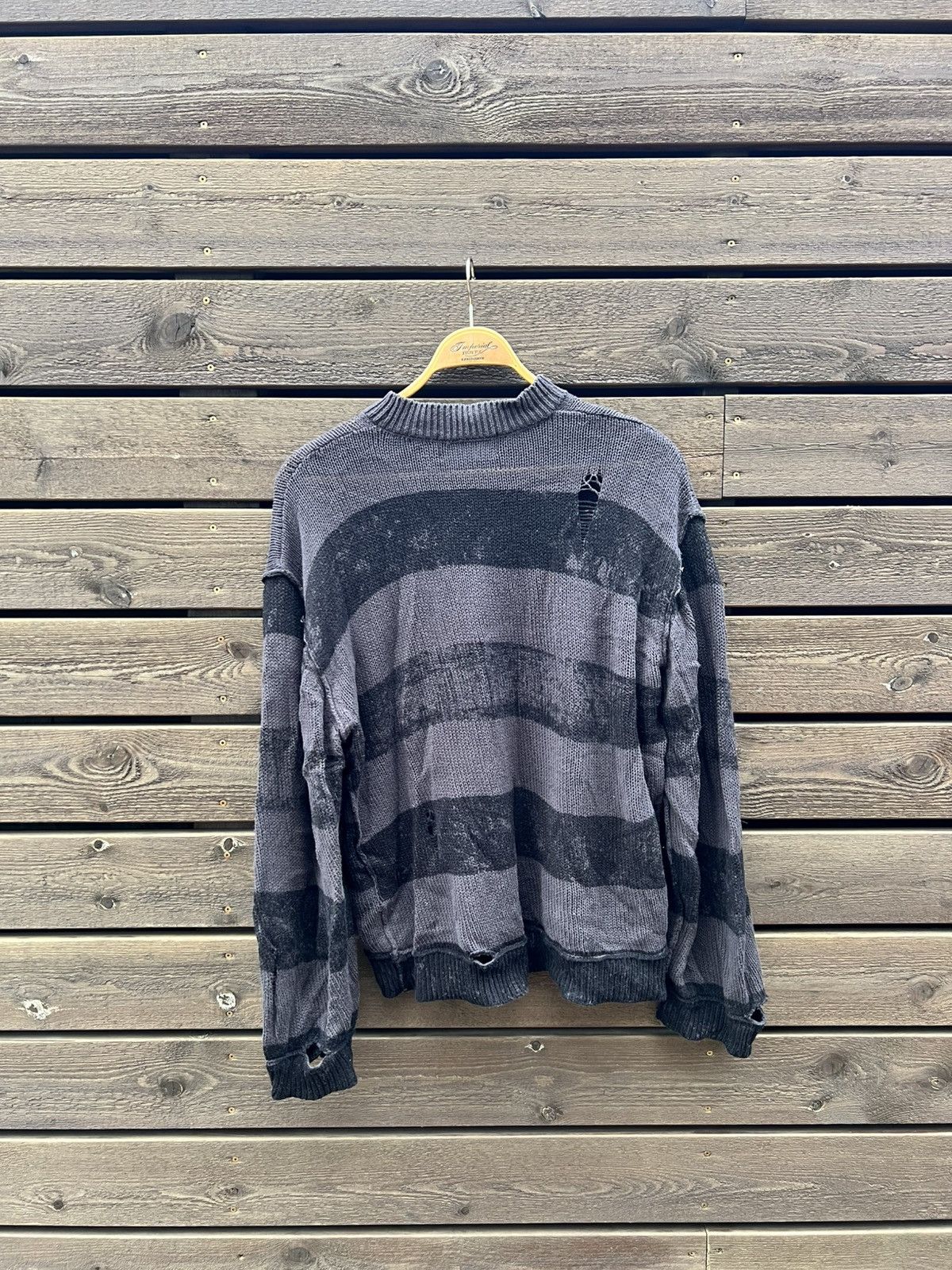 Racer Worldwide R.W knitted distressed crewneck Size US M / EU 48-50 / 2 - 2 Thumbnail