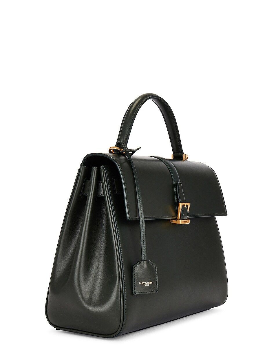 Saint Laurent Paris o1bcso1str0325 Size: OS/Bo Top Handle Velvet in Dark Green Size ONE SIZE - 4 Thumbnail