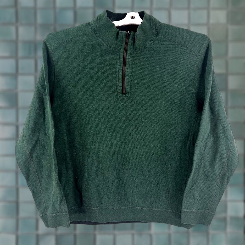 Tommy Bahama Tommy Bahama Sweatshirt Mens XL Green/Gray Reversable 1/4 Zip Size US XL / EU 56 / 4 - 1 Thumbnail