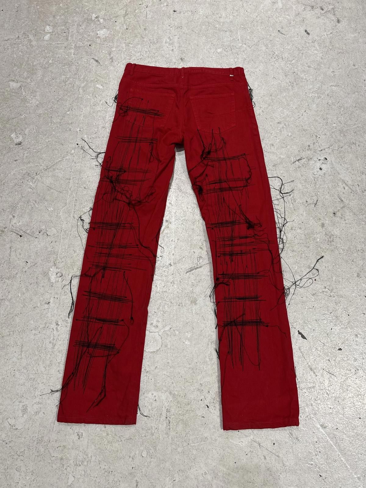 Dior Dior Homme Red Stitch Denim Size US 33 - 2 Thumbnail