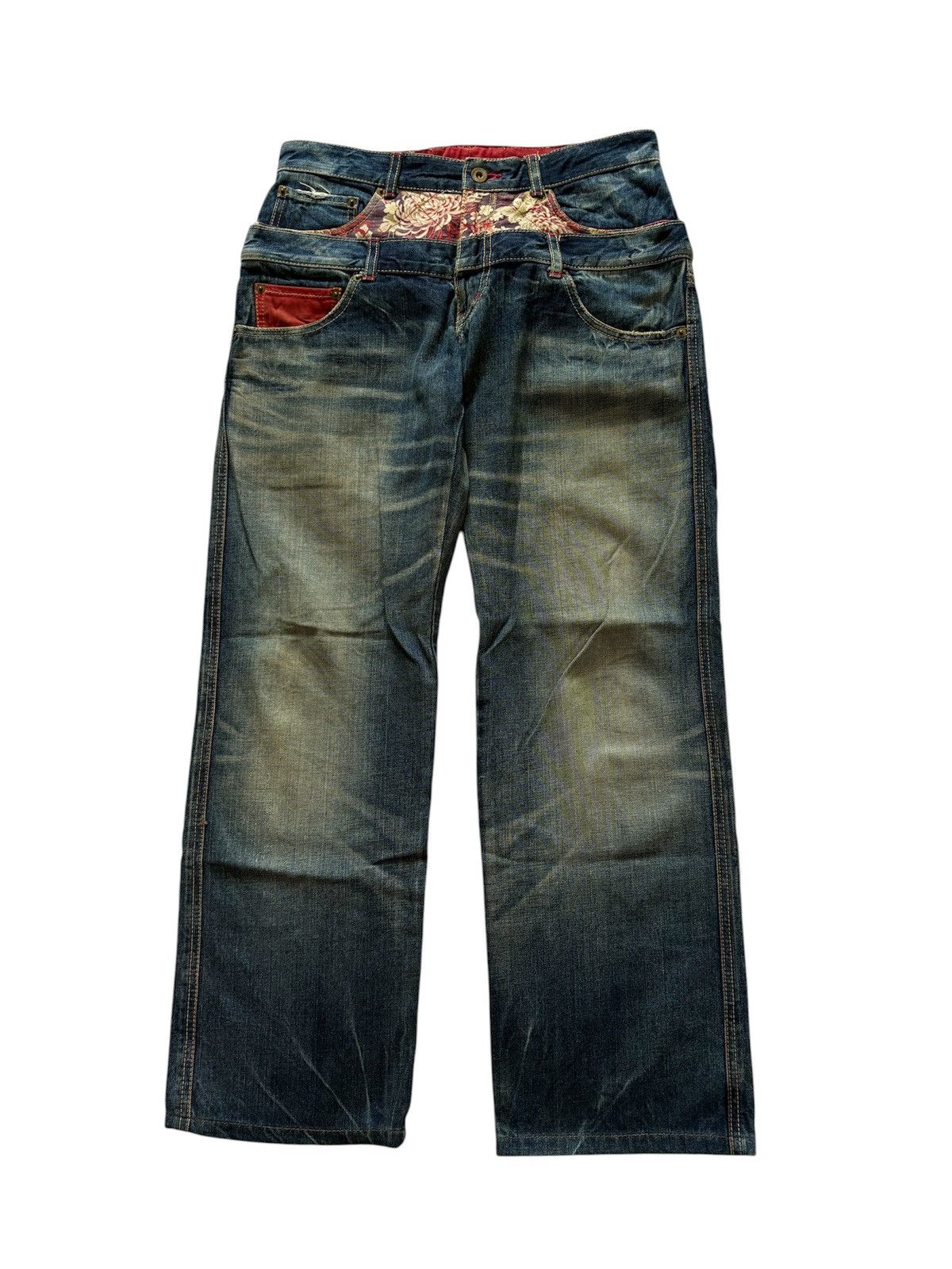 Eternal ETERNAL DOUBLE WAIST DISTRESSED JEANS Size US 32 / EU 48 - 1 Thumbnail