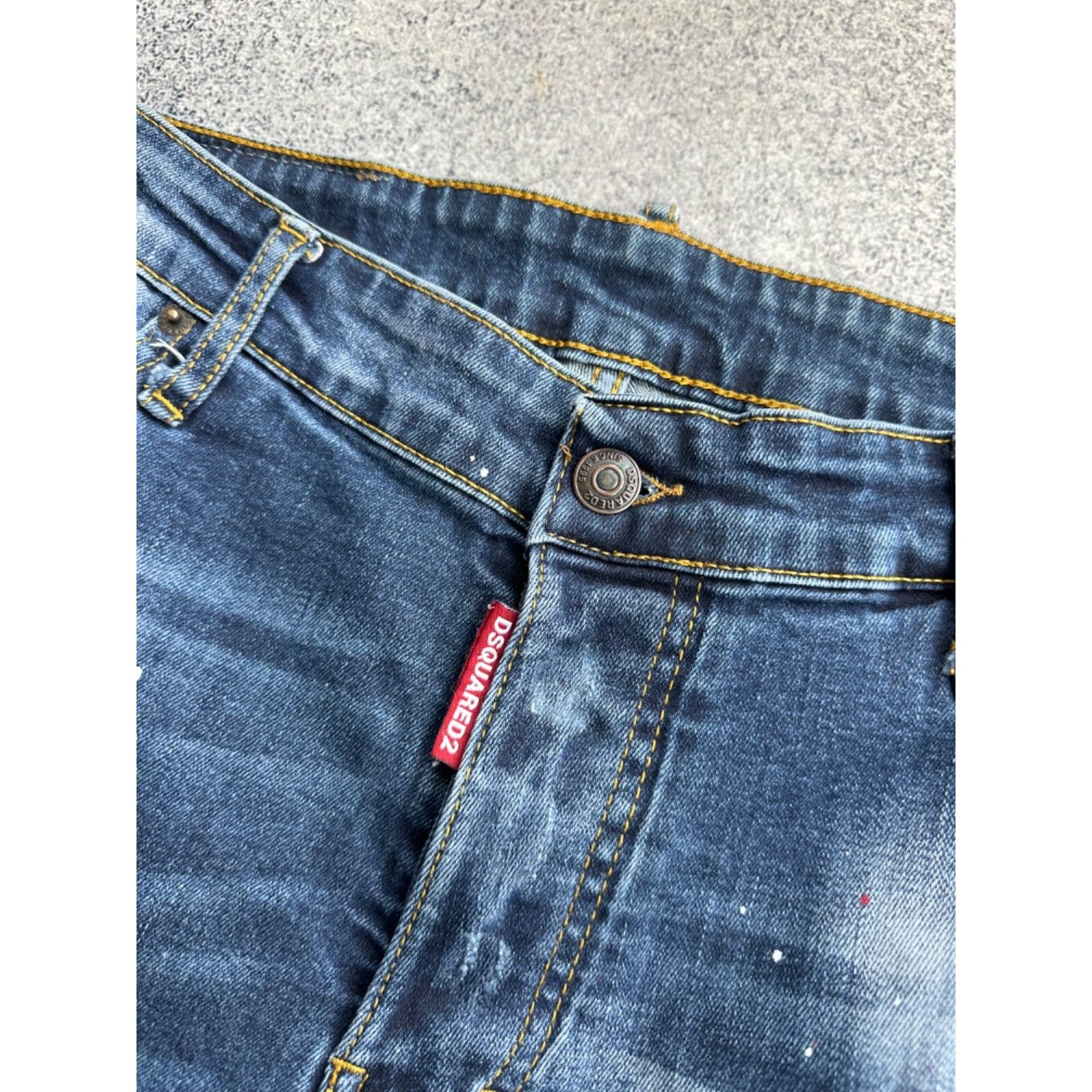 Dsquared2 Dsquared2 Distressed Painted Style Slim Jeans Size US 30 / EU 46 - 7 Thumbnail