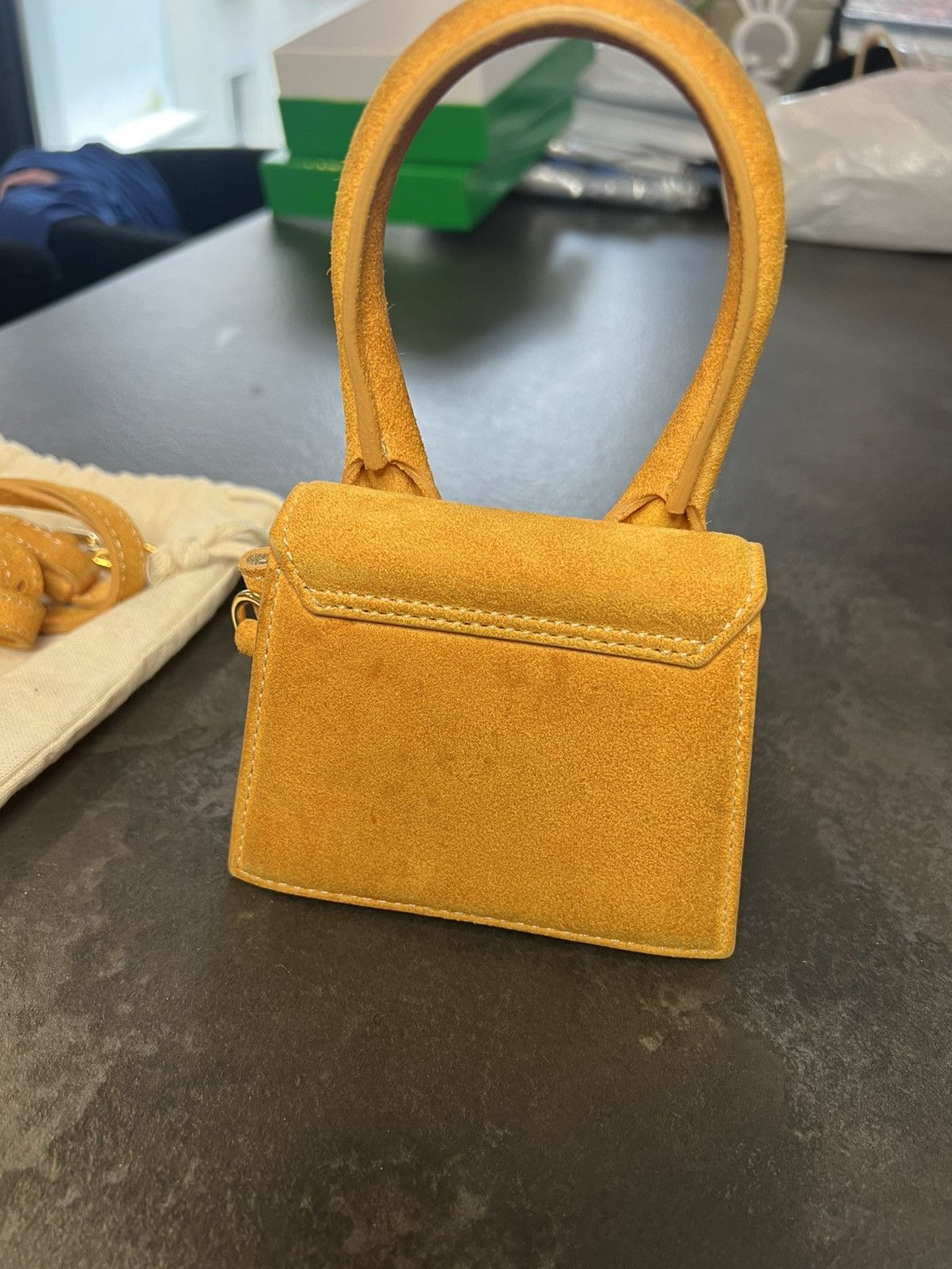Jacquemus Jacquemus Le Chiquito Mini Orange Suede Bag – Full set Size ONE SIZE - 4 Thumbnail