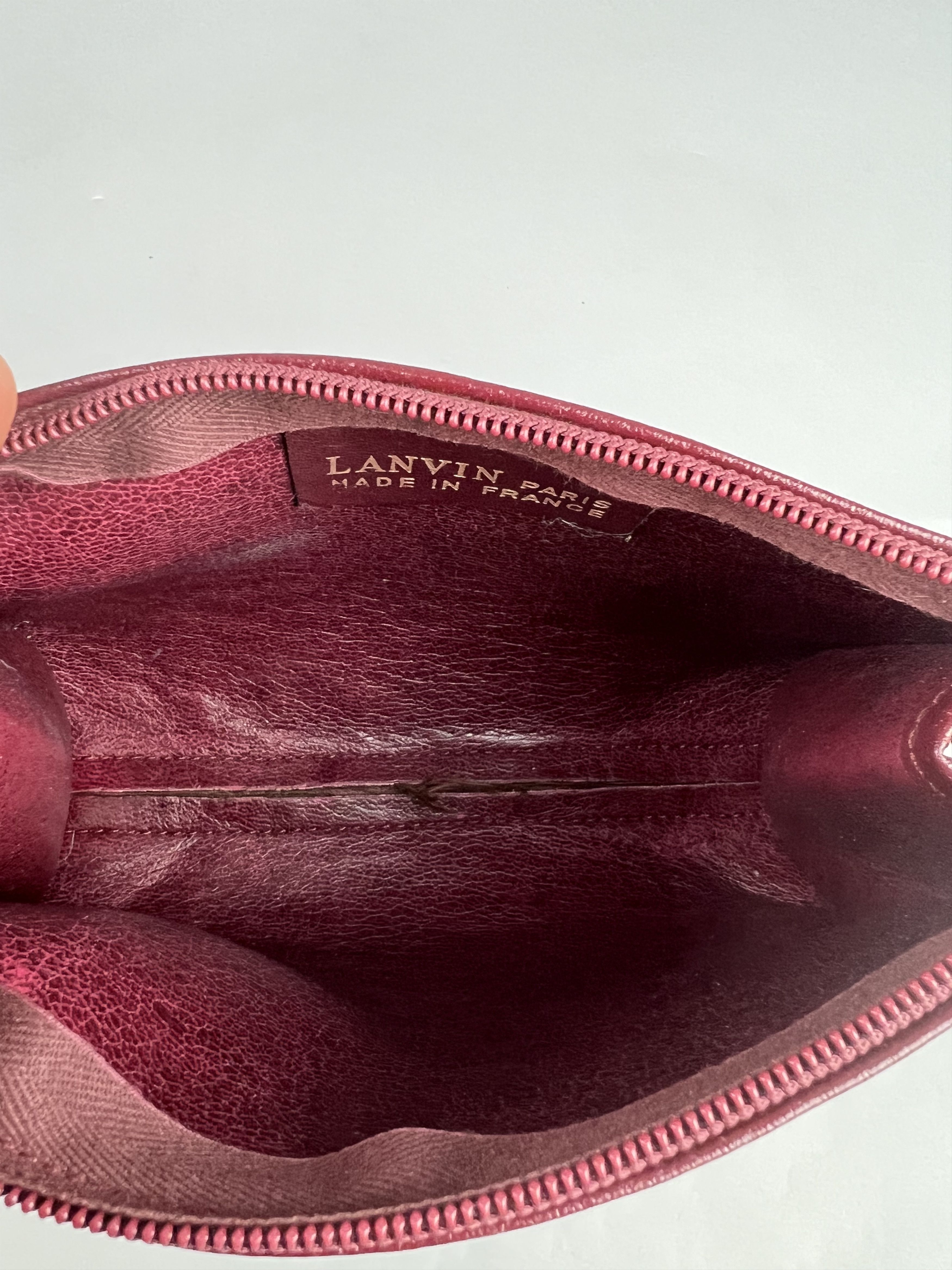 Lanvin Lanvin Set Monogram Logo Canvas Leather Clutch Cosmetic Bag Size ONE SIZE - 12 Thumbnail