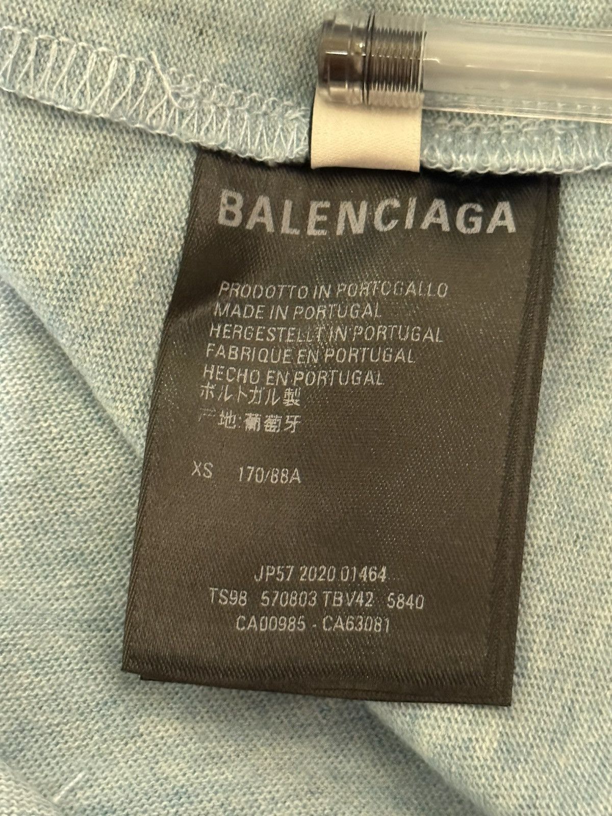 Balenciaga Balenciaga sky blue t shirt Size US XS / EU 42 / 0 - 7 Thumbnail