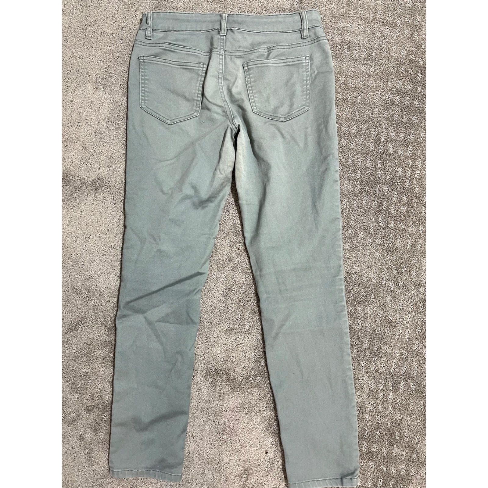 Vintage LOVE FIRE Stretch Pants Size 5 Gray Solid Juniors Women Size 27" / US 4 / IT 40 - 3 Thumbnail