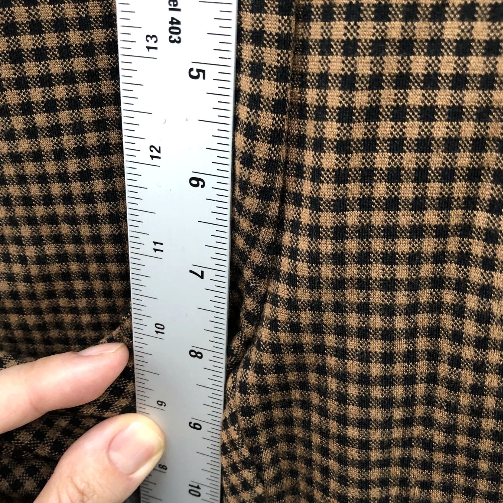 J. Jill J. Jill Ponte Leggings Womens XSP Tan Black Check Plaid Dark Academia Put On Elastic Waist Knit Ponte Leggings Womens XSP Size 26" / US 2 / IT 38 - 6 Thumbnail