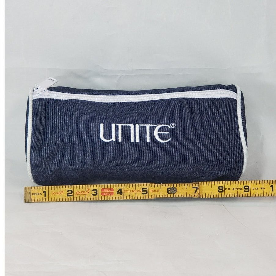 Other Unite Denim Barrel Cosmetic Bag Blue Zip Travel Case 8 Inch Size ONE SIZE - 7 Thumbnail