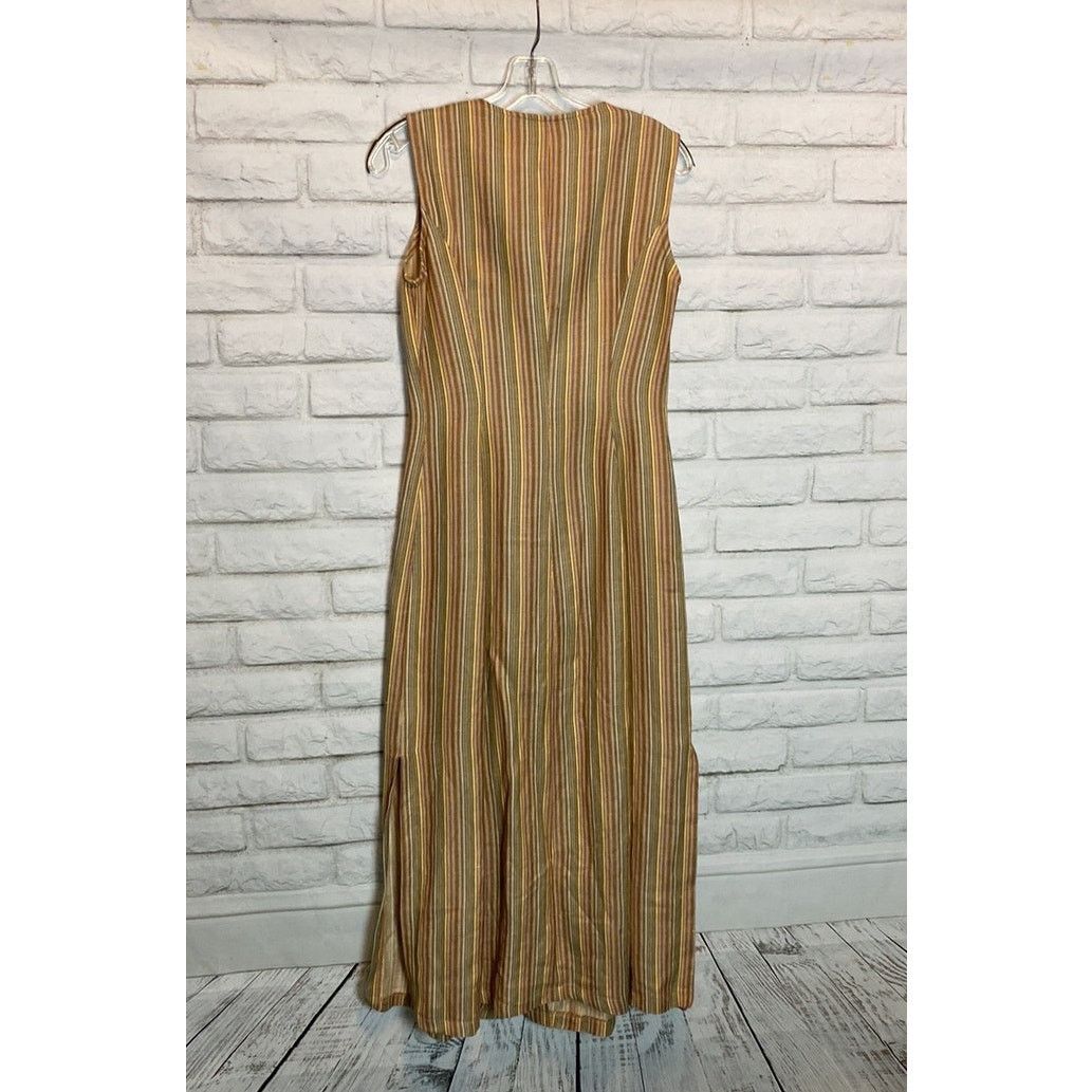 Vintage Vntg Tristan & Iseut Linen Boho Long button Dress 9(S) Size S / US 4 / IT 40 - 8 Thumbnail