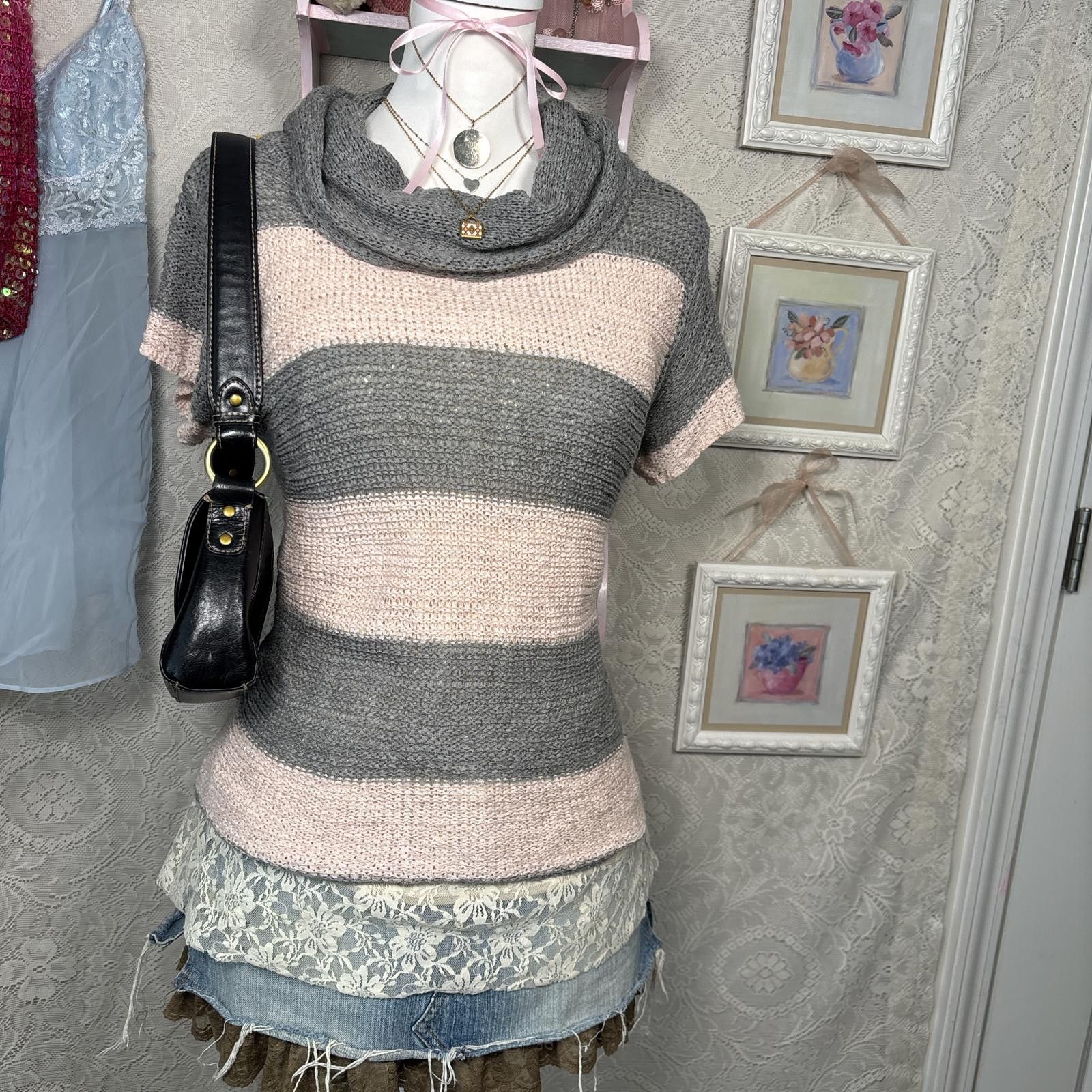 Other y2k fitted striped knit blouse Size XL / US 12-14 / IT 48-50 - 2 Thumbnail
