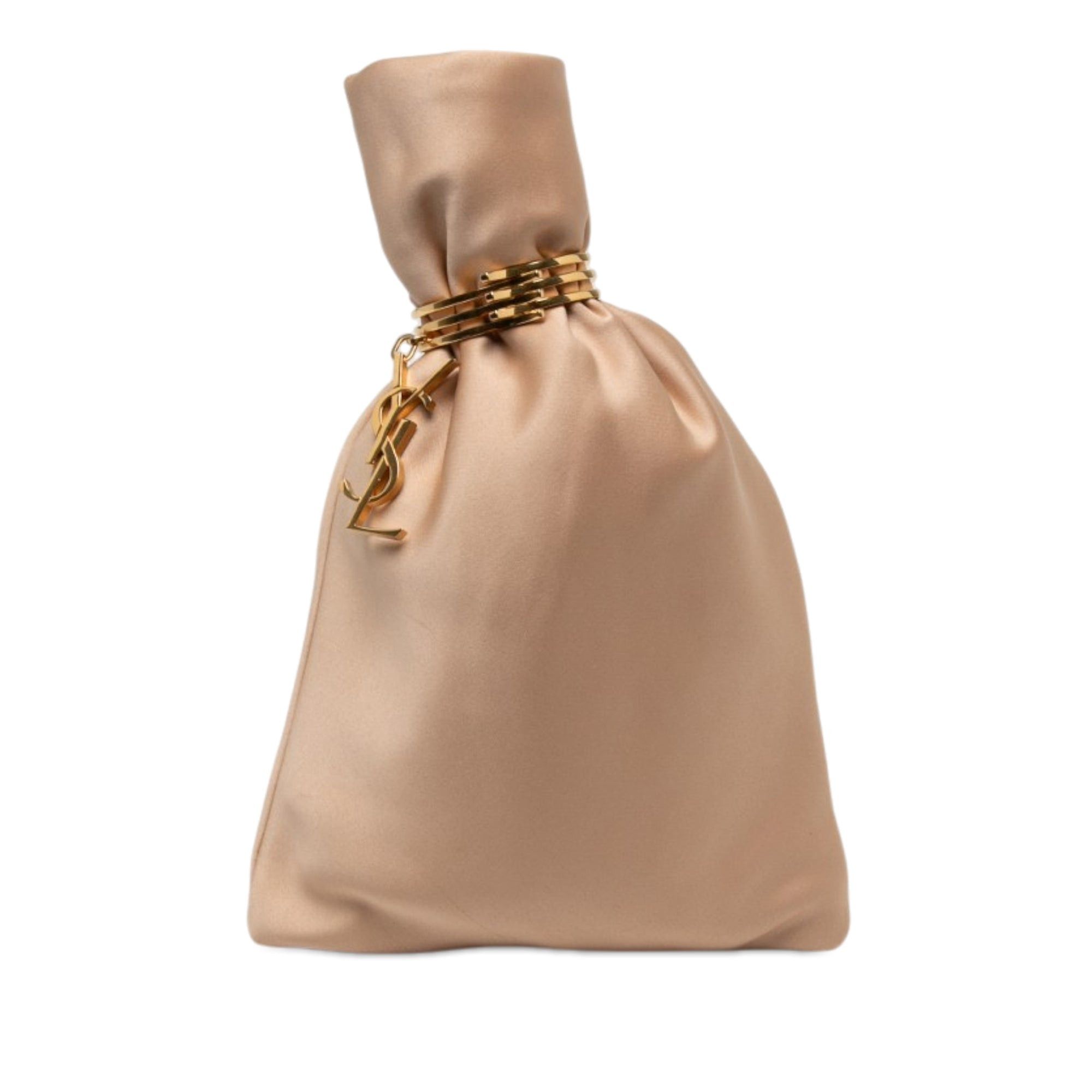 Saint Laurent Paris Satin Monogram Evening Pouch Size ONE SIZE - 1 Thumbnail