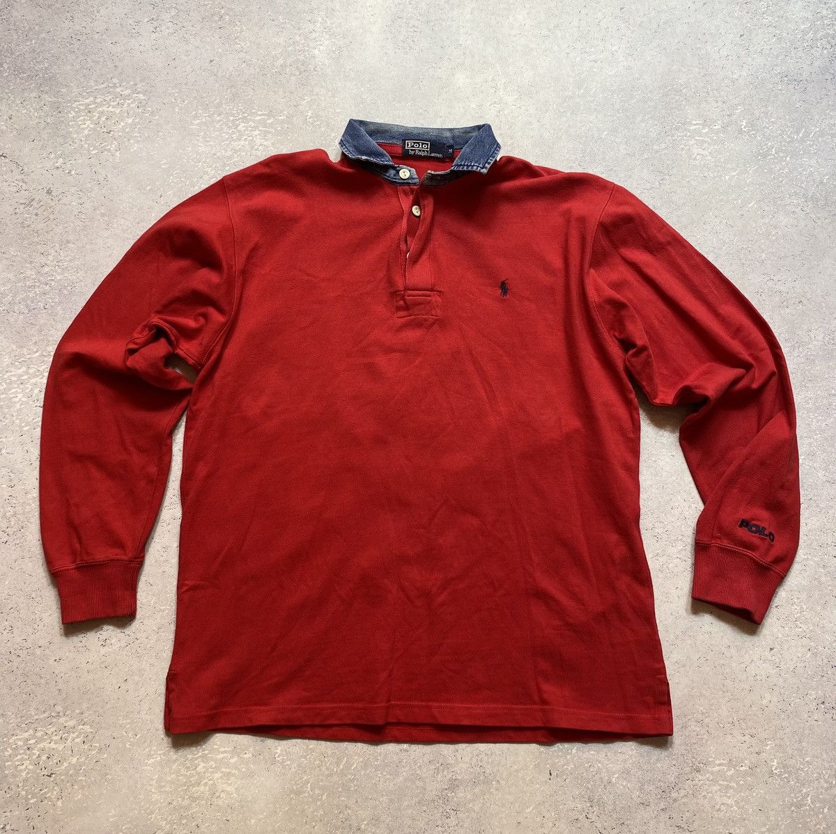 Polo Ralph Lauren Vintage Polo Ralph Lauren Mens Red Sweatshirt Size Medium Size US M / EU 48-50 / 2 - 2 Thumbnail