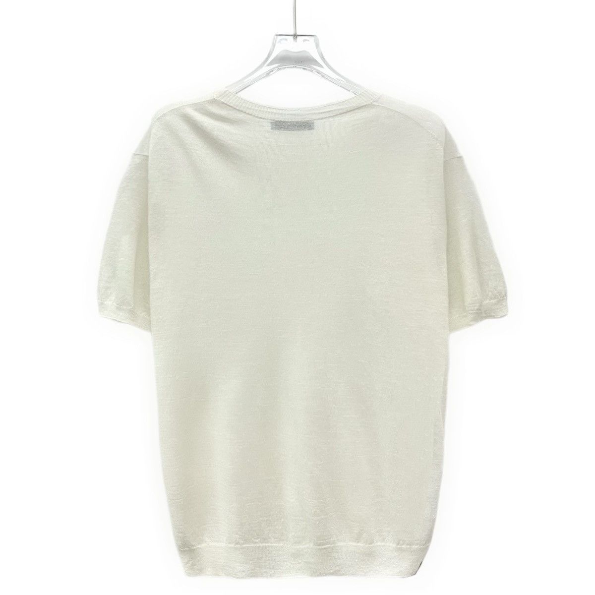 Prada Prada White Logo Letter Crew Neck Knit Short Sleeve K26WX Size S / US 4 / IT 40 - 2 Thumbnail