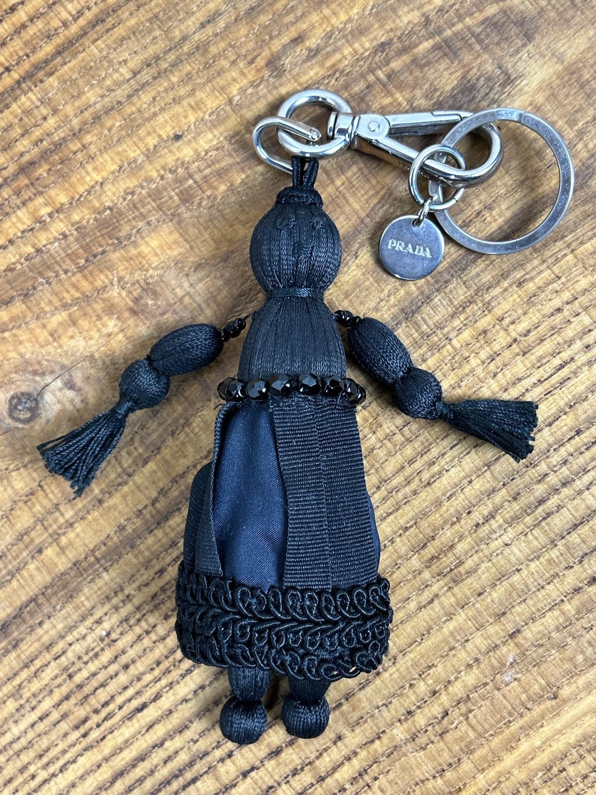 Prada Prada Beaded Doll Bag Charm Keychain Key Holder Black Size ONE SIZE - 1 Thumbnail