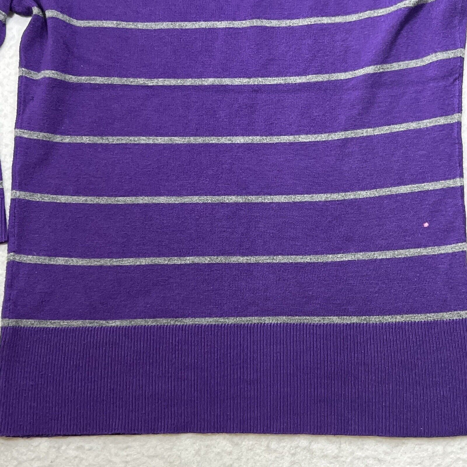 Other New York & Company Pullover Purple & Gray Striped Sweater Size XS / US 0-2 / IT 36-38 - 11 Thumbnail
