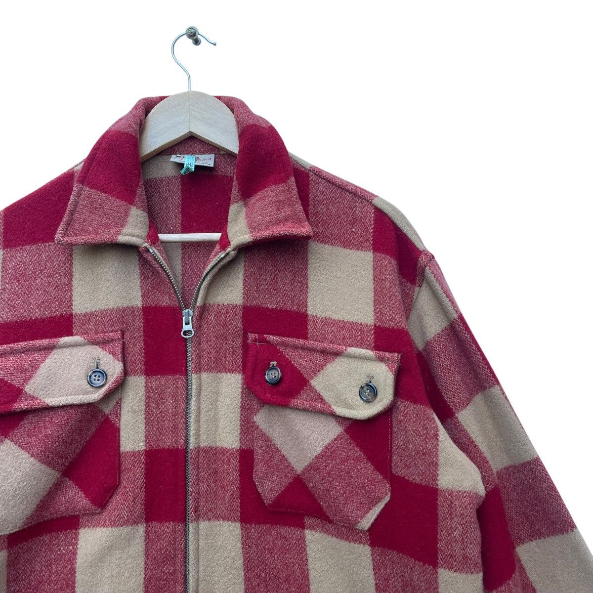 Flannel × Vintage Vintage Neyries flannel Wool Checked Jacket Size US M / EU 48-50 / 2 - 5 Thumbnail