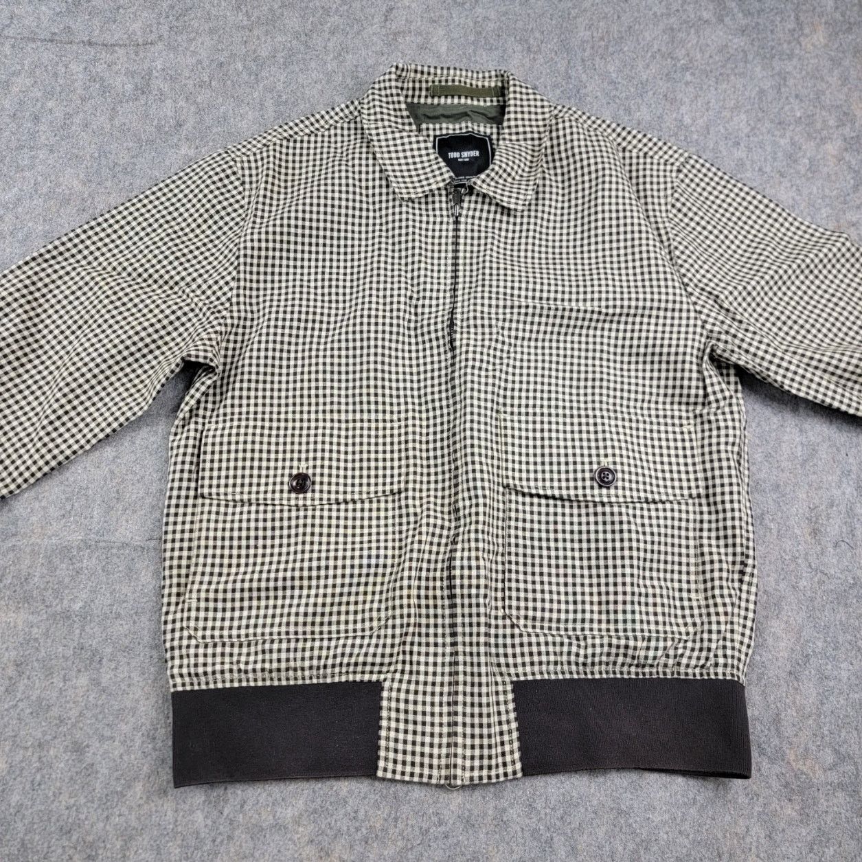 Todd Snyder Todd Snyder Gingham Scooter Bomber Jacket size S Cream Size US S / EU 44-46 / 1 - 2 Thumbnail