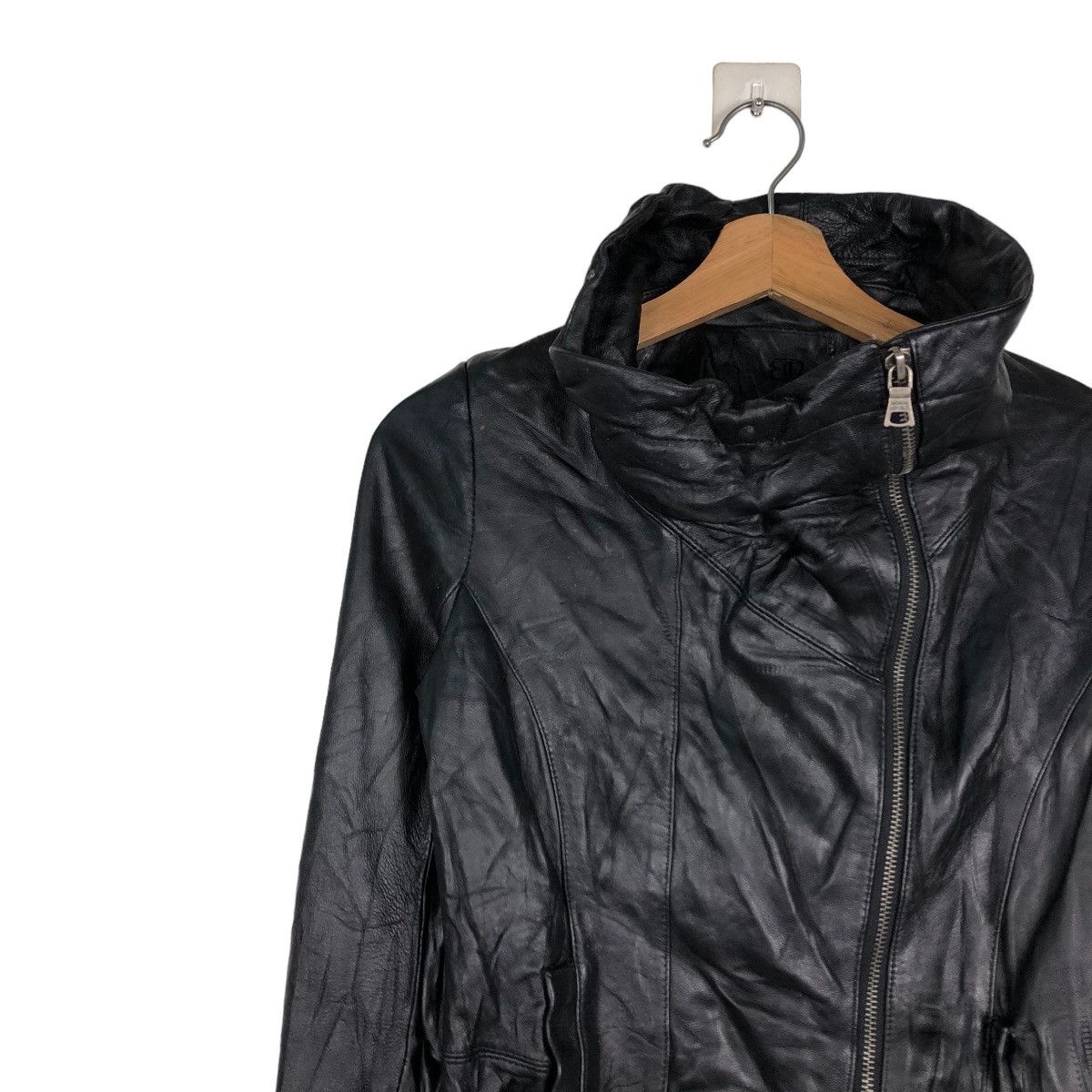 Japanese Brand 📌VINTAGE CROPPED LEATHER JACKET BANANA REPUBLIC JAPAN Size M / US 6-8 / IT 42-44 - 8 Thumbnail