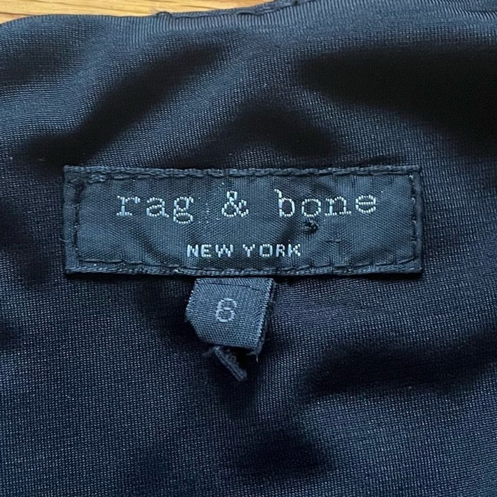 Rag & Bone RAG & BONE Montrose Leather Scoop Neck A-line Mini Dress Size M / US 6-8 / IT 42-44 - 3 Thumbnail