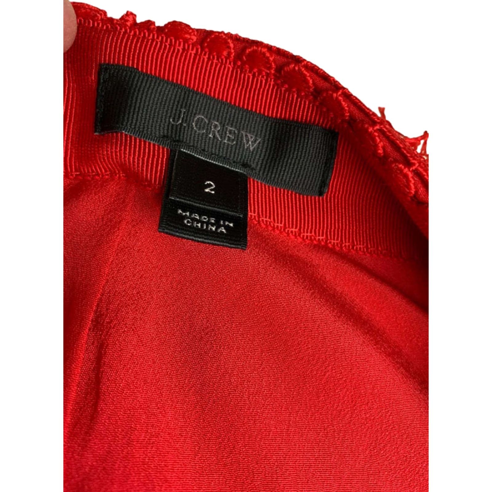 J.Crew J.Crew Skirt Women's 2 Red Mini Fringed Lined Style#G1719 Short 17" Waist 14" Hip 19" Vintage? No, not vintage. Size 26" / US 2 / IT 38 - 7 Thumbnail