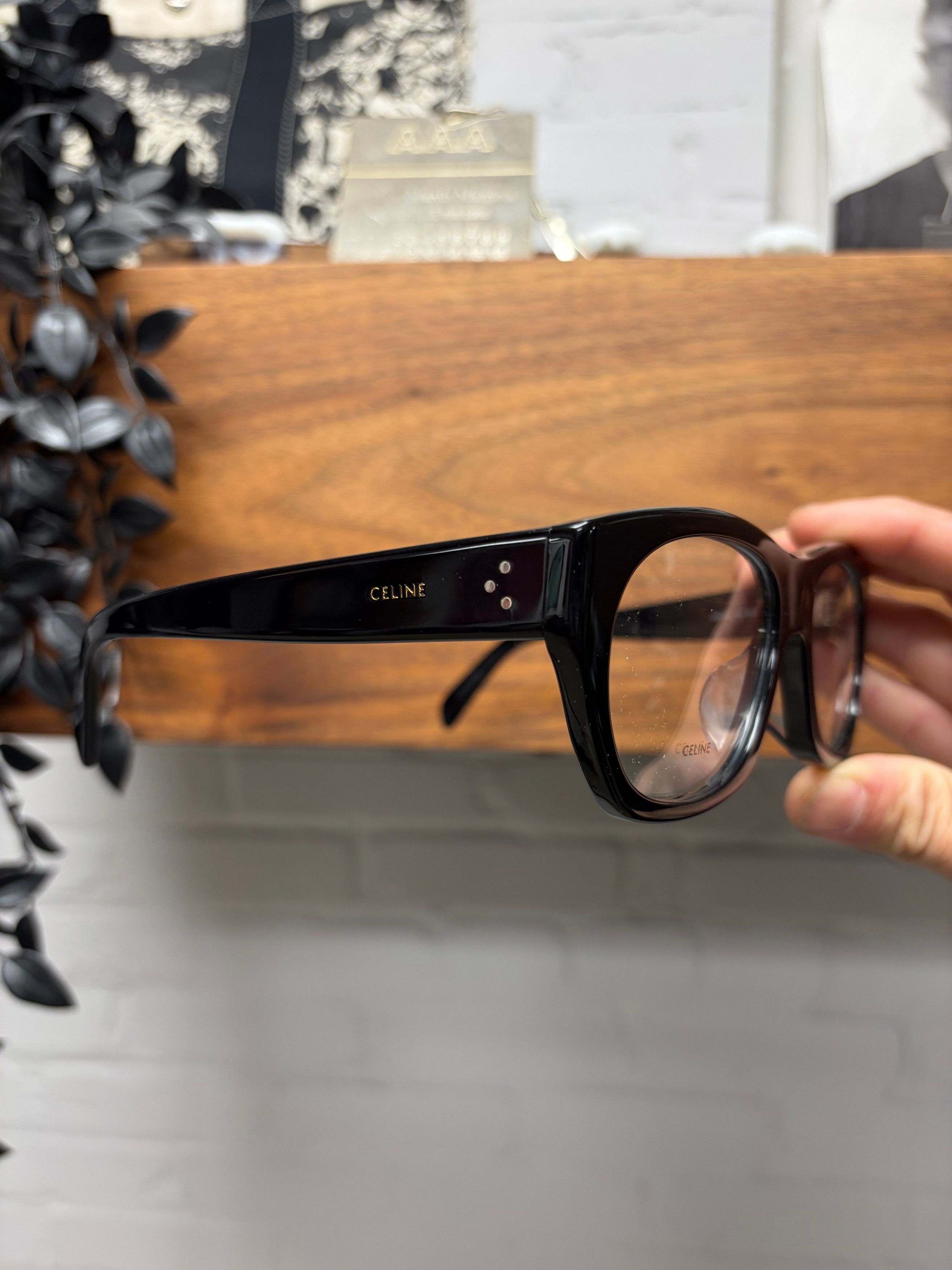 Celine Celine ‘CL50154U’ Black Minimalist Optical Glasses Size ONE SIZE - 2 Thumbnail
