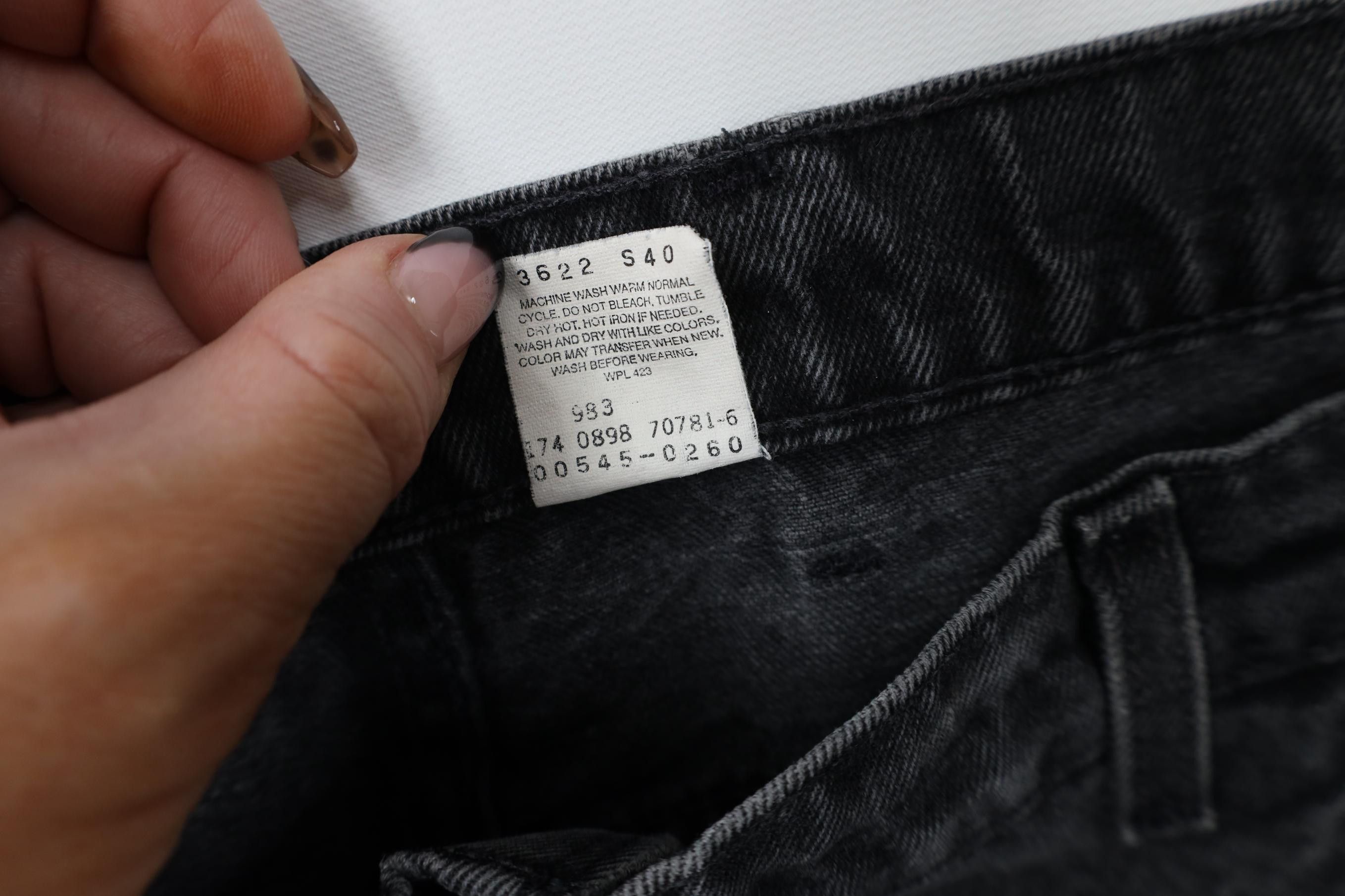 Levi's Vintage 90s Levis Loose Fit Baggy Wide Leg Denim Jeans Black Size US 44 / EU 60 - 11 Thumbnail