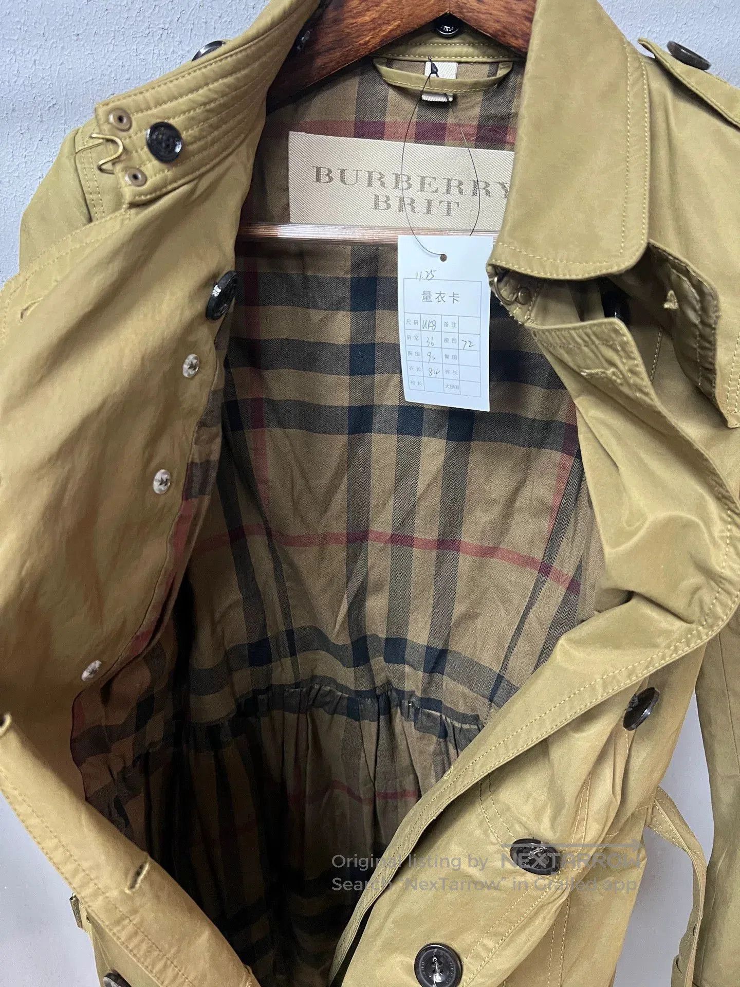 Burberry Burberry Check Pattern Trench Coat UK8. Size M / US 6-8 / IT 42-44 - 3 Thumbnail