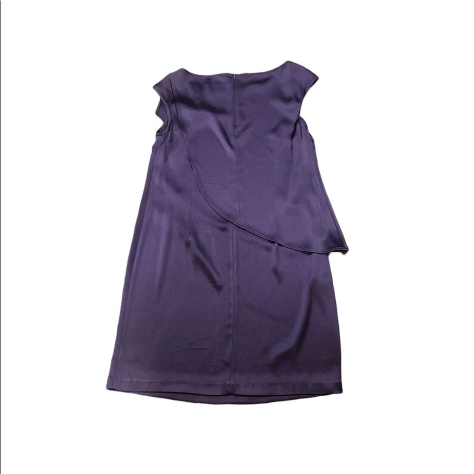 Other St. John Women’s Liquid Satin Cascade Drape Dress purple 8 Size M / US 6-8 / IT 42-44 - 4 Thumbnail