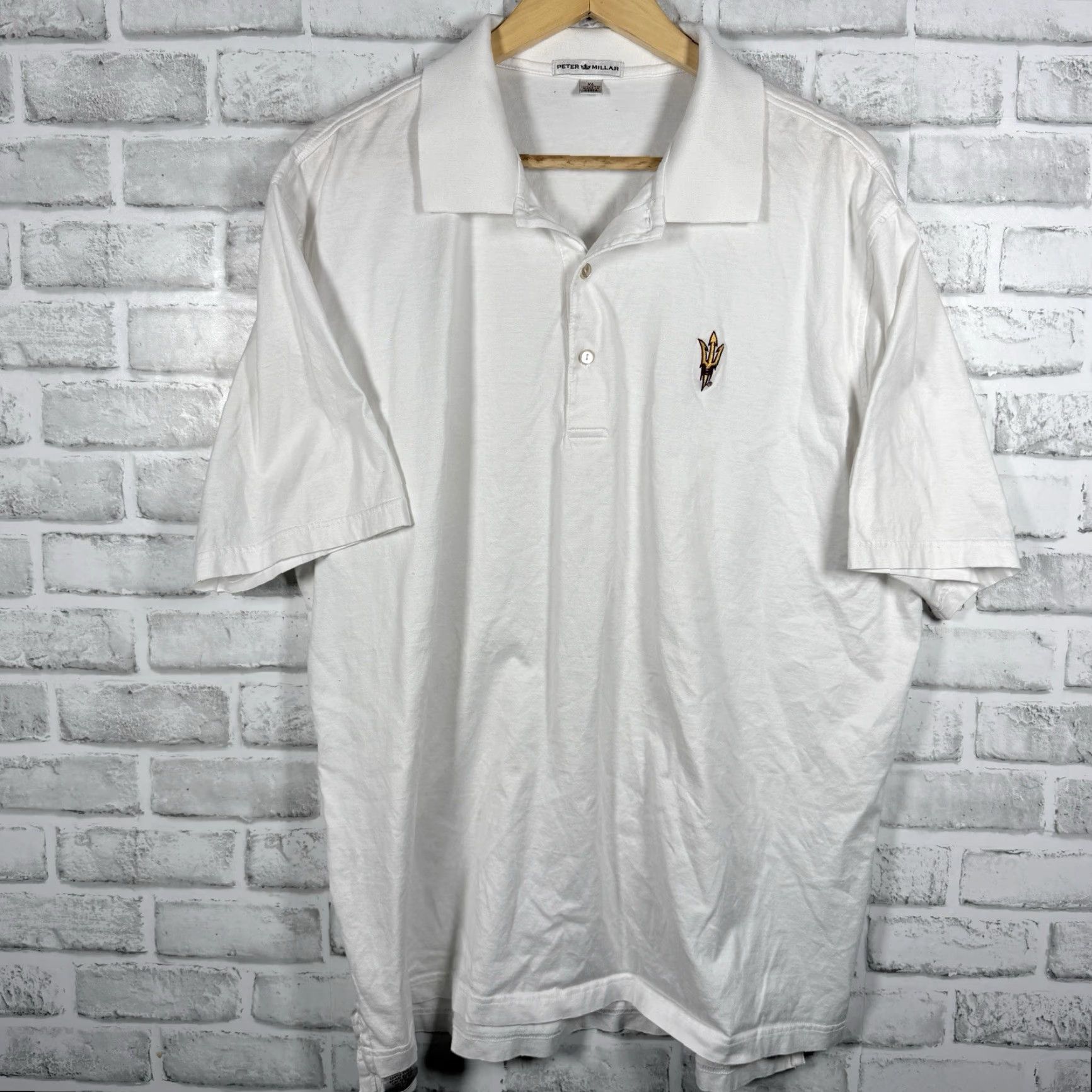 Peter Millar Peter Millar Polo Shirt Mens XL White Sun Devils Size US XL / EU 56 / 4 - 2 Thumbnail