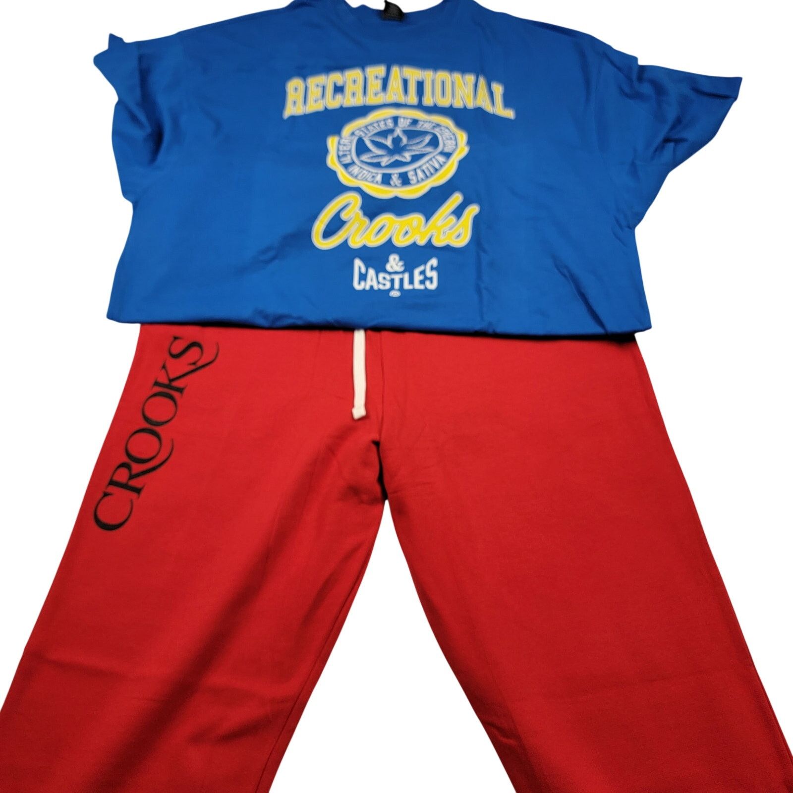 Crooks & Castles Crooks & Castles Tee + Sweatpants Set 3XL NWT Blue/Red 726 Size US 42 / EU 58 - 1 Thumbnail