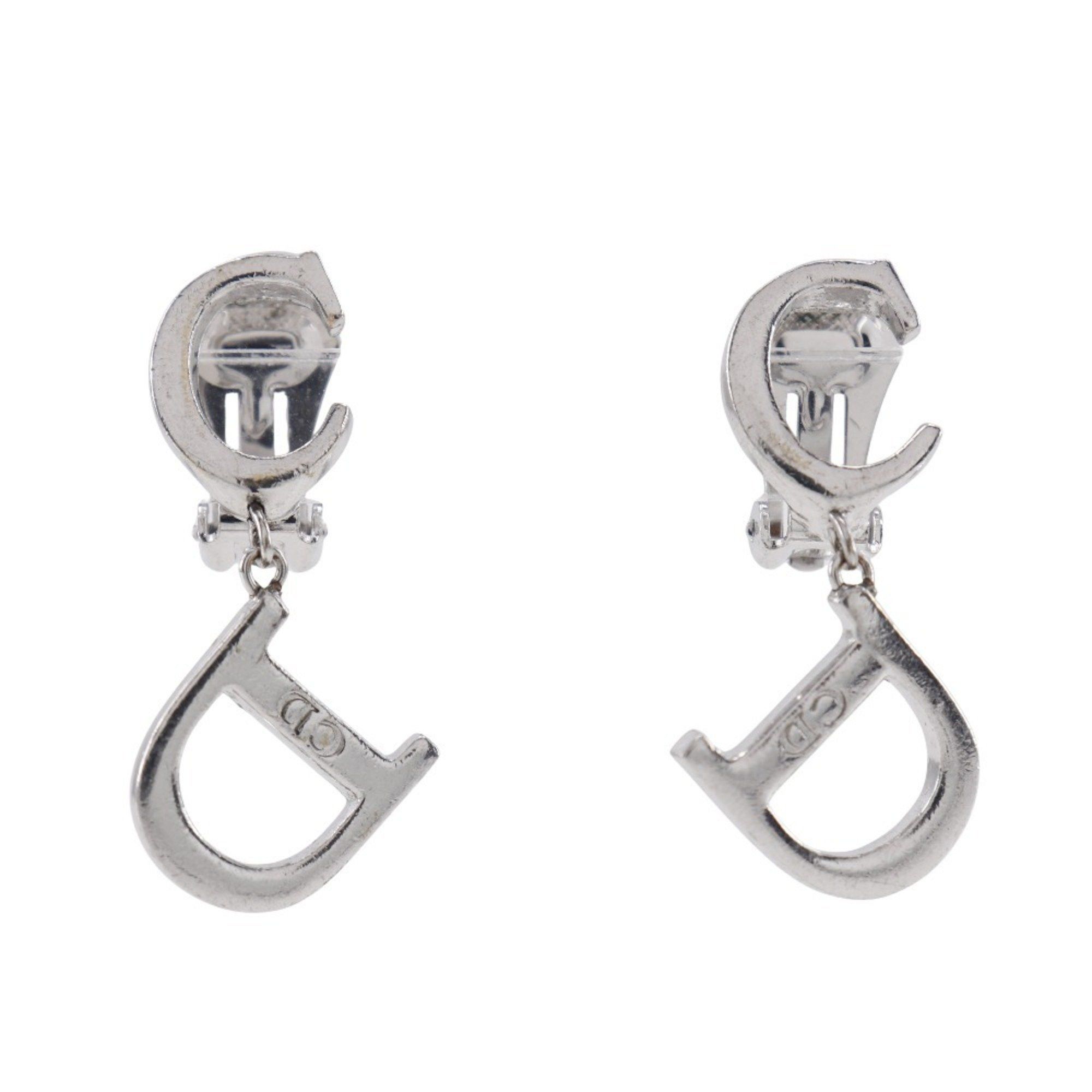 Dior Christian Dior CD logo earrings, silver, approximately 5.5g, logo, for women. Size ONE SIZE - 1 Thumbnail