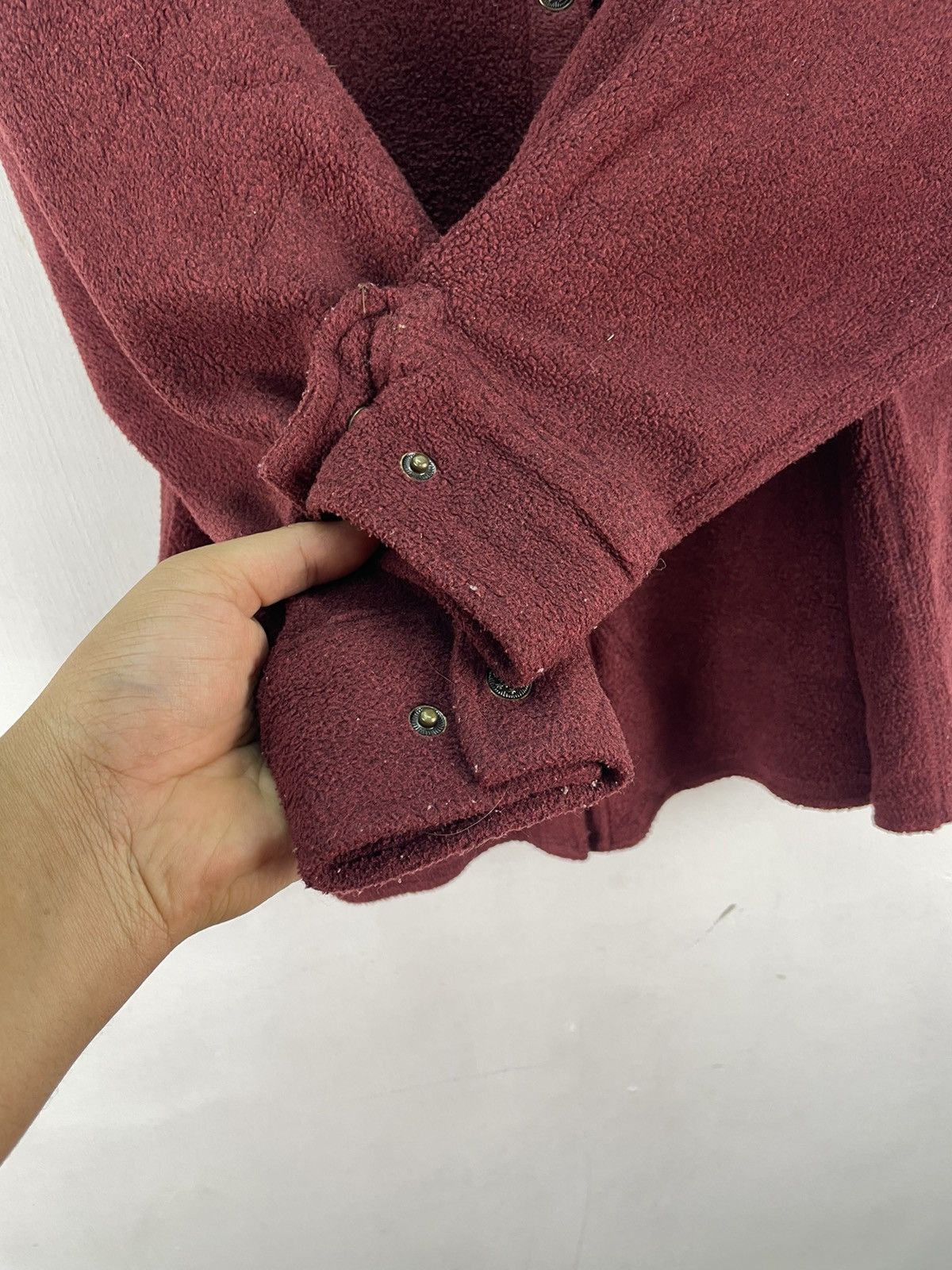 Vintage × Woolrich Woolen Mills Vintage Woolrich Fleece Shirt Button Up Sweater Size L / US 10 / IT 46 - 5 Thumbnail