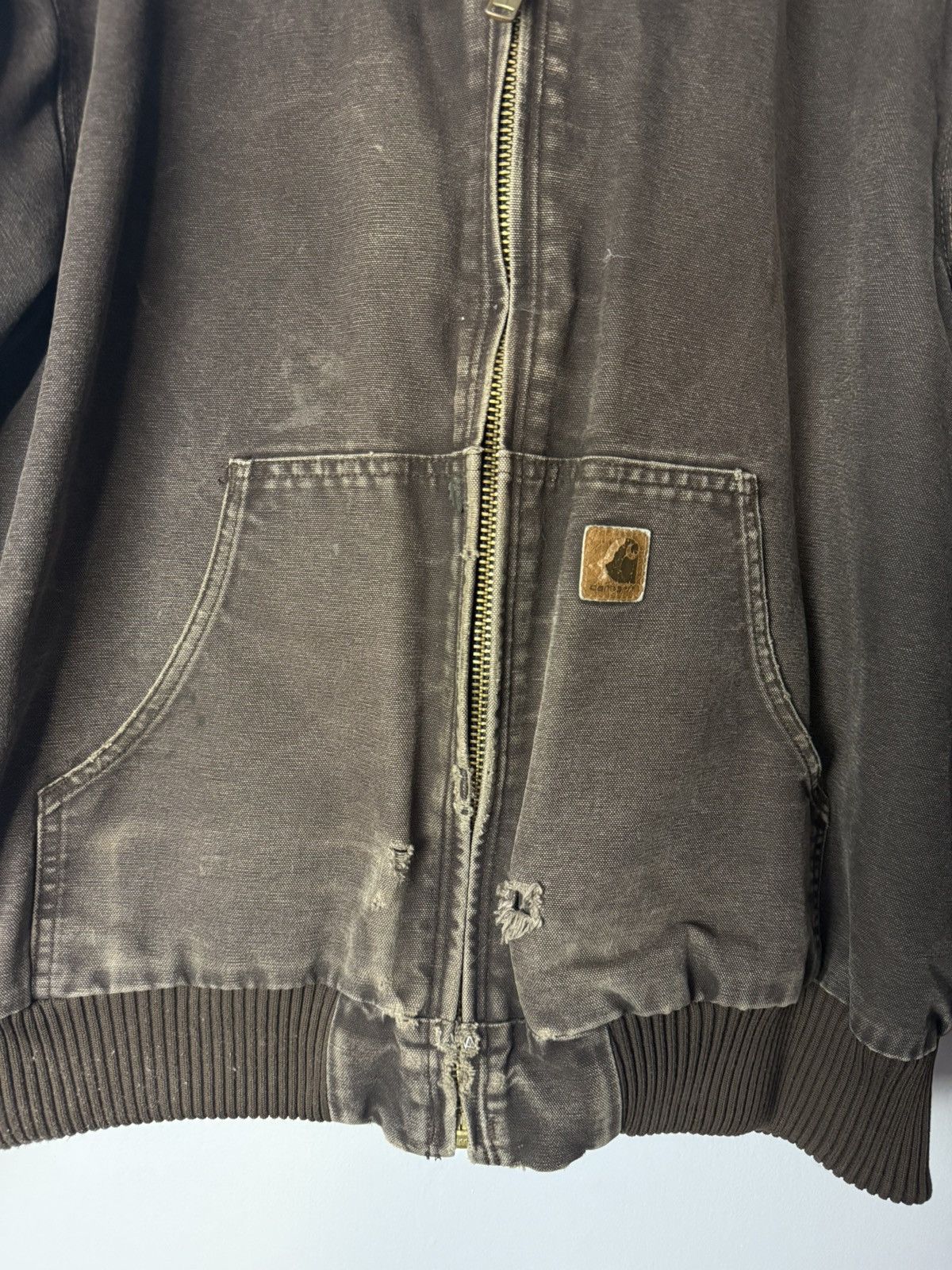 Carhartt Vintage Carhartt Distressed Dark Brown Jacket Sun Faded Size US XL / EU 56 / 4 - 3 Thumbnail