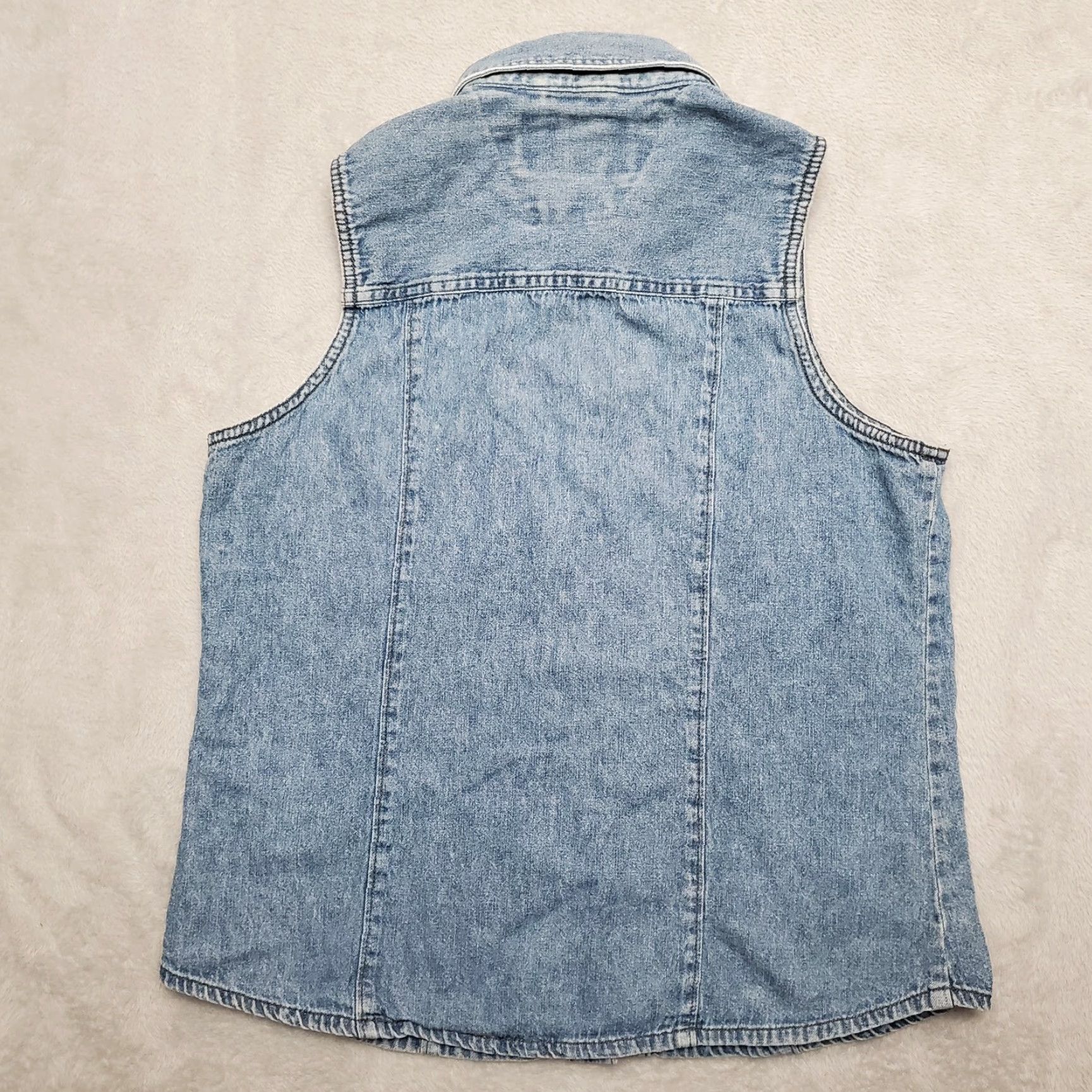 Harley Davidson VTG Harley Davidson Vest Womens Medium Blue Denim Sleeveless Motorcycle Casual Size M / US 6-8 / IT 42-44 - 5 Thumbnail