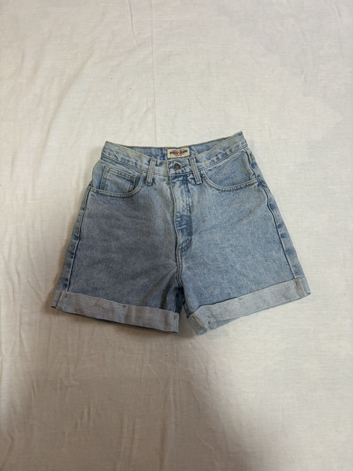 Guess × Vintage 90s denim high rise Shorts Size 27" / US 4 / IT 40 - 1 Thumbnail