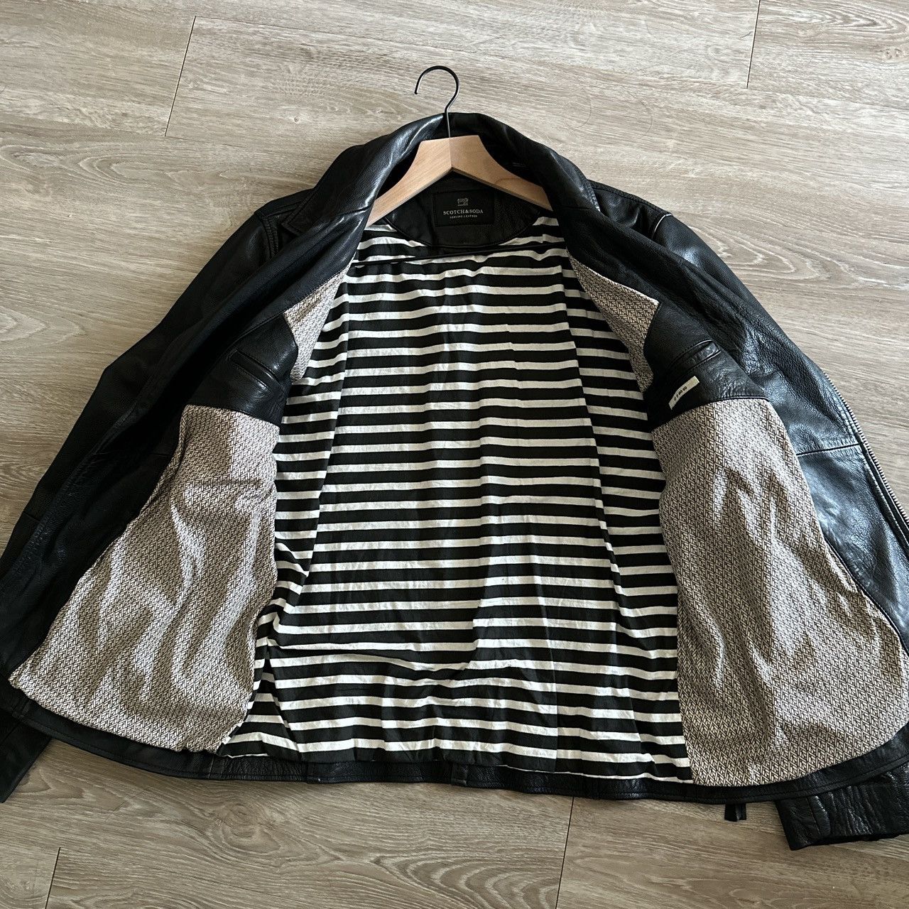 Scotch & Soda Scotch & Soda Leather Biker Jacket Size US L / EU 52-54 / 3 - 3 Thumbnail
