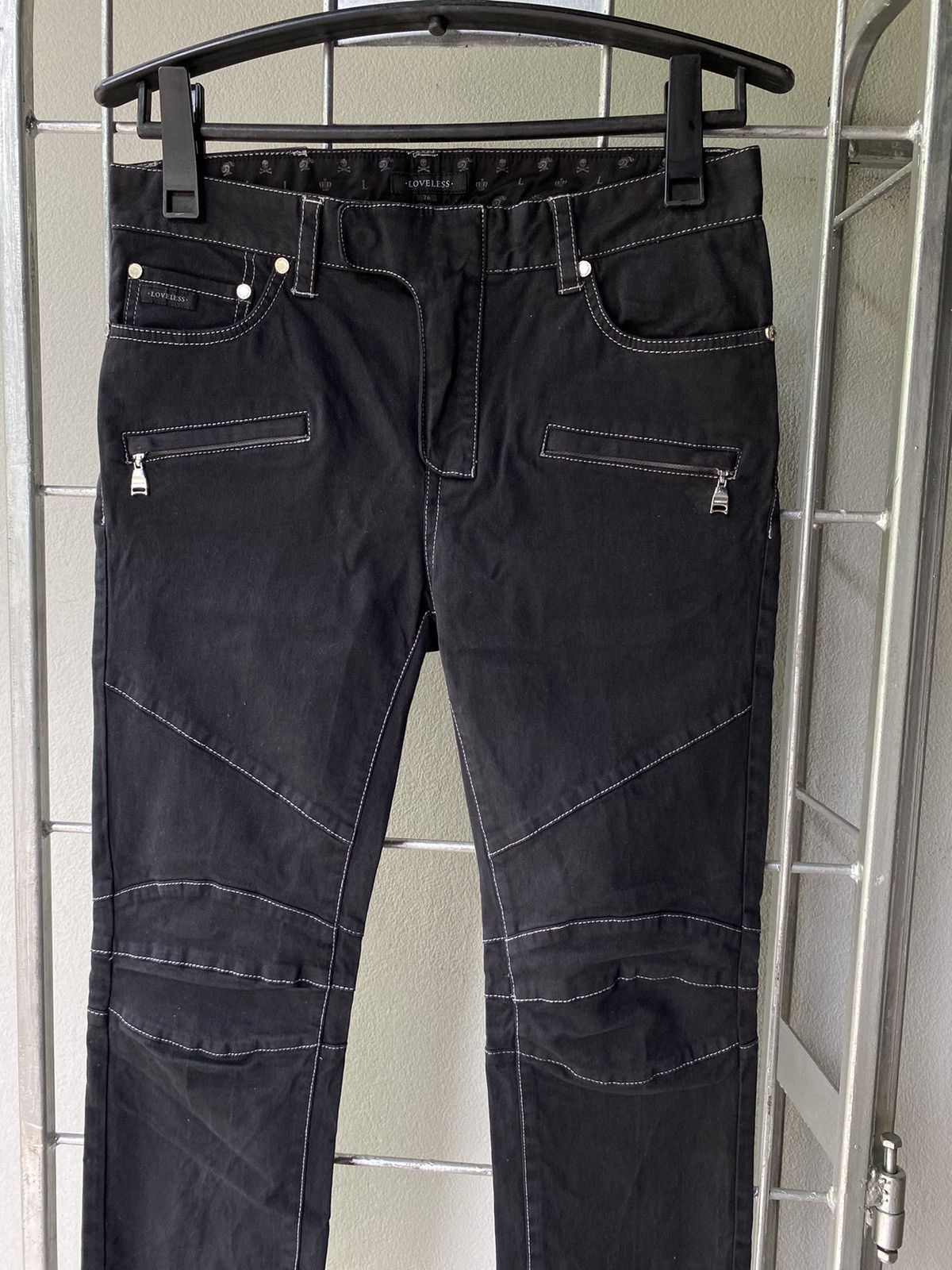 Loveless × Number (N)ine LOVELESS black biker pants Size US 31 - 15 Thumbnail