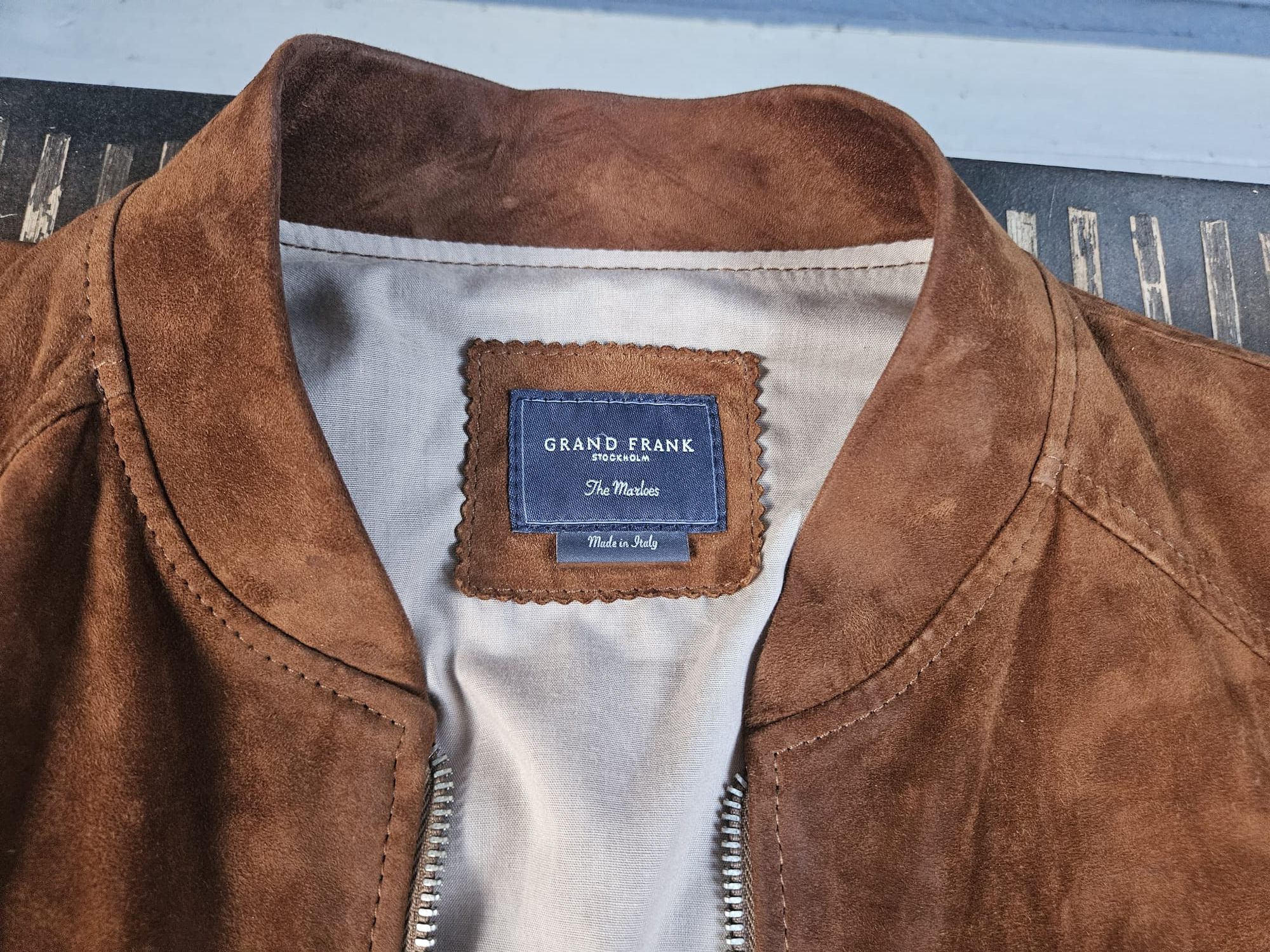Grand Frank Marloes Suede Bomber Jacket Size US M / EU 48-50 / 2 - 3 Thumbnail