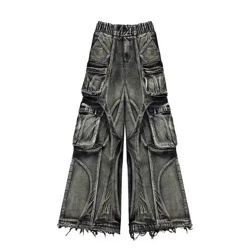 VIBE Retro Style Distressed Baggy Jeans Size US 29 - 2 Thumbnail