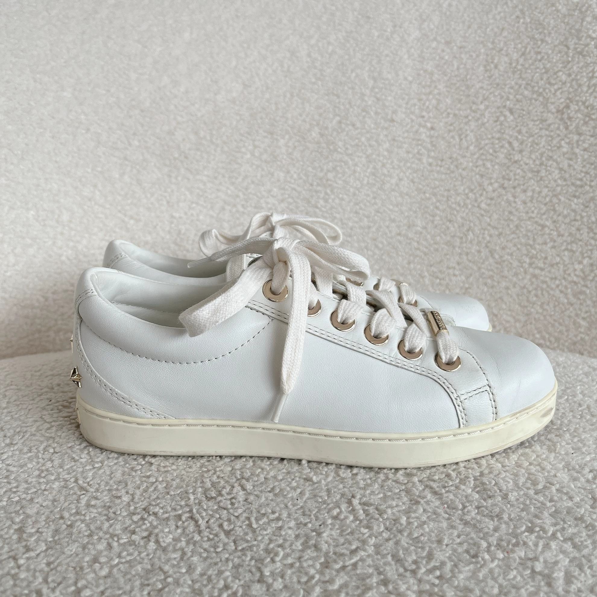 Jimmy Choo Jimmy Choo white sneakers size 35.5 Size US 5 / IT 35 - 4 Thumbnail