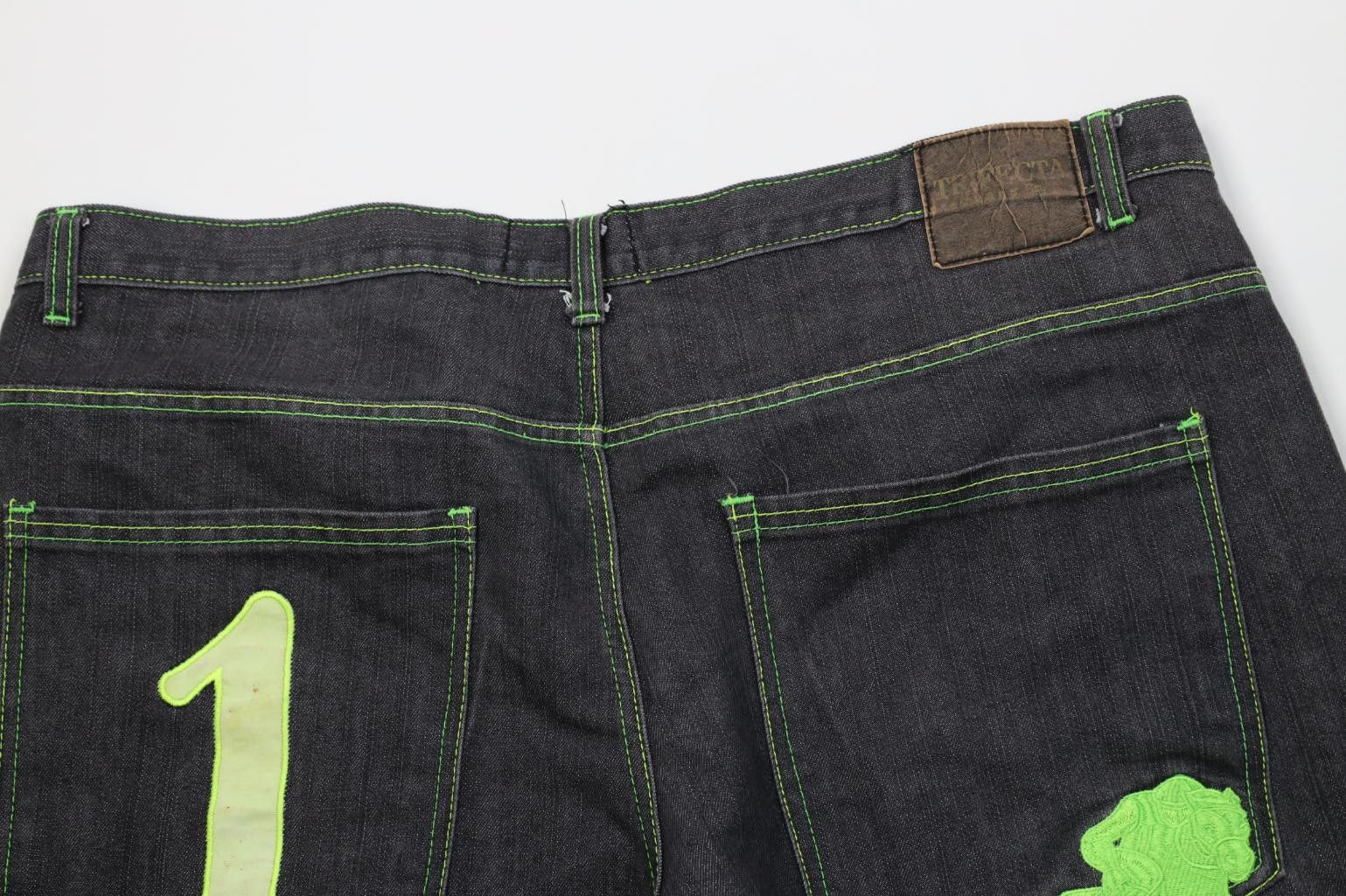 Vintage Vintage 90s Y2K Streetwear Trifecta Horse Denim Jean Shorts Size US 42 / EU 58 - 8 Thumbnail